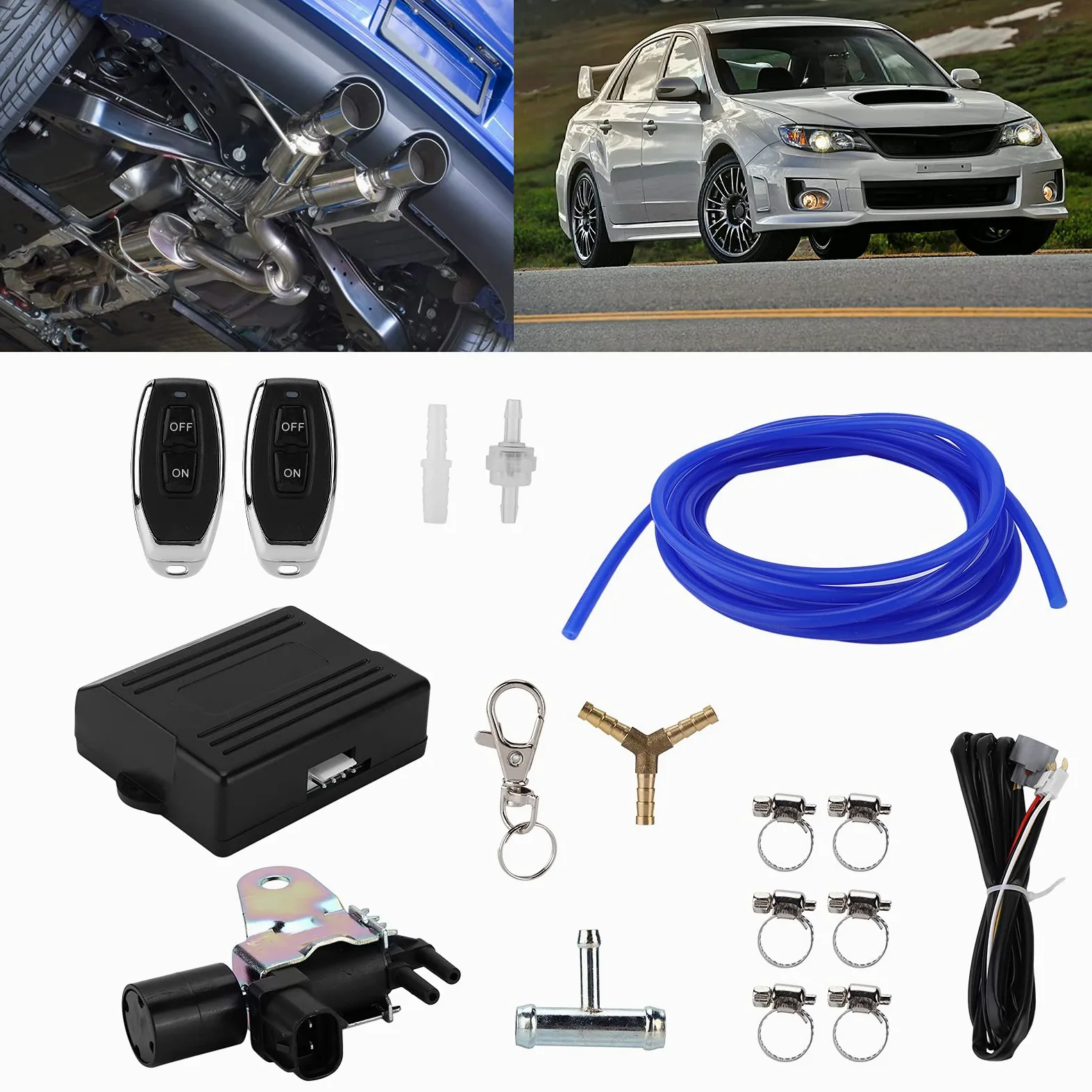 Controlador De Válvula De Escape De Vacío, Kit De Controlador De Válvula De Corte De Escape Universal Inalámbrico con Control Remoto para Automóvil