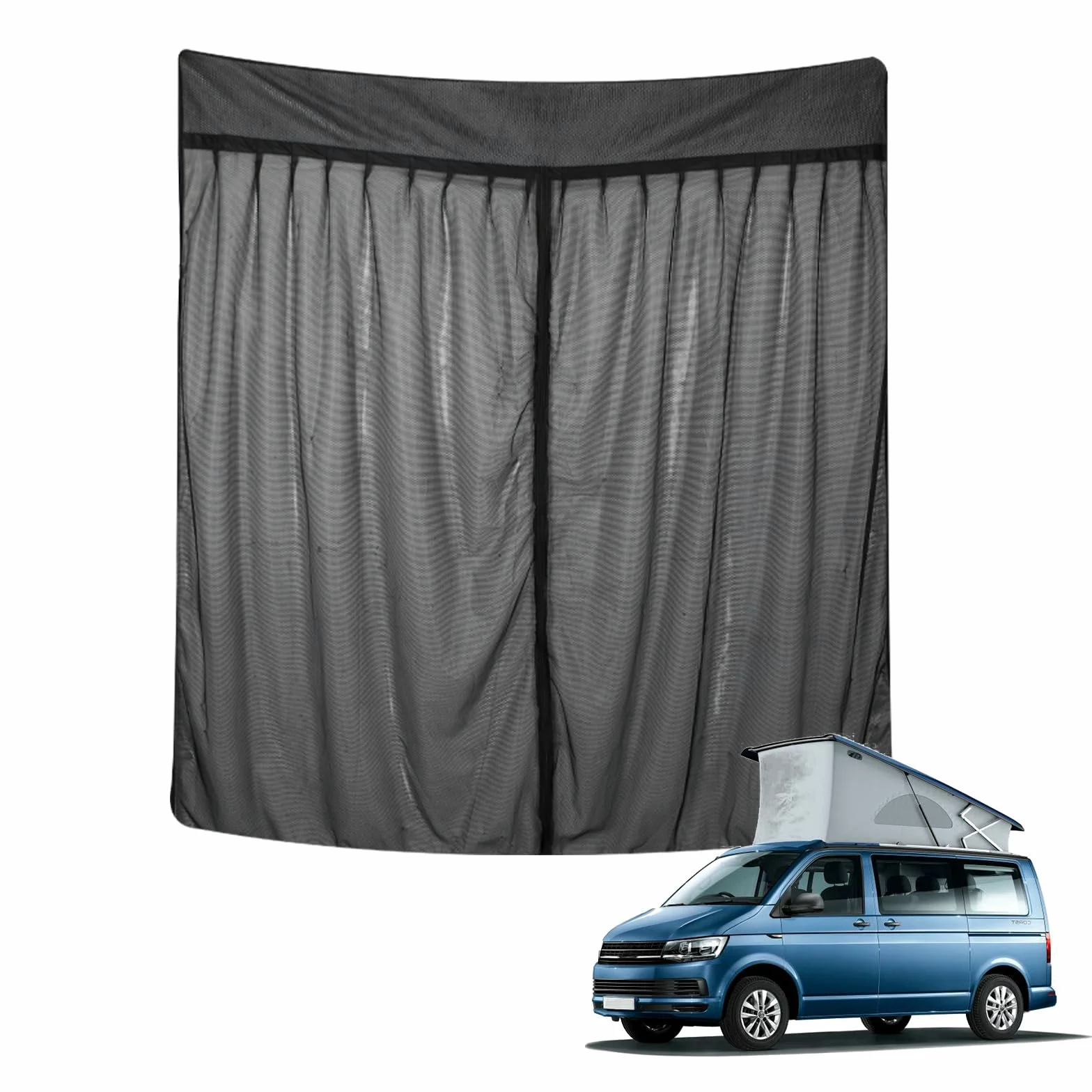 Mosquitera Magnética para Furgoneta para VW T6 T6.1 T6 California, Cortina Divisoria Magnética para Puertas Correderas, Ideal para Acampadas al Aire Libre