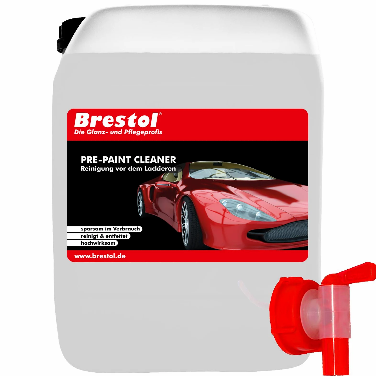 Brestol Limpiador de Silicona de 10 litros, Incluye Grifo de 51 mm, Limpieza Antes de Pintar, Limpieza y desengrasado Antes de aplicar imprimaciones