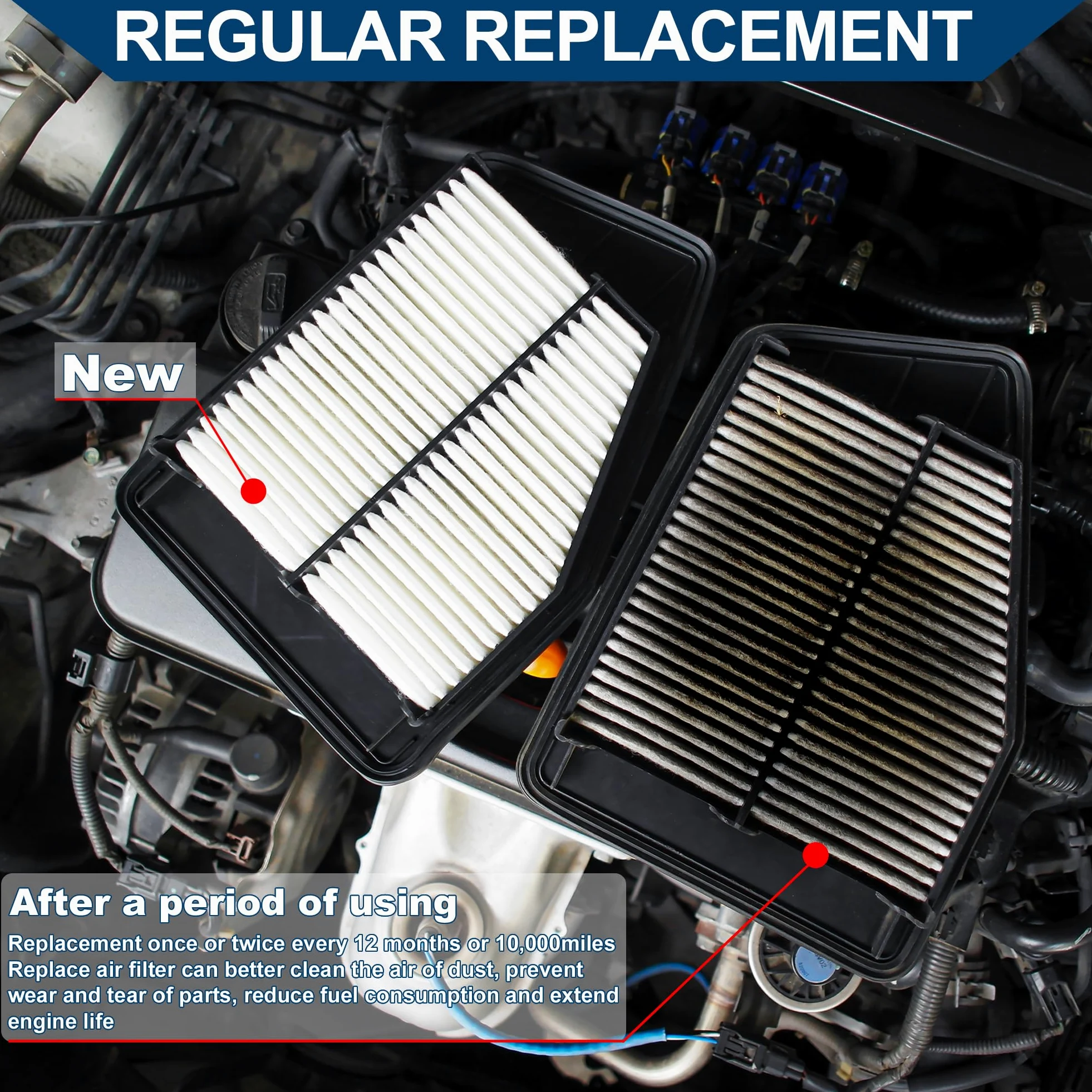Filtro De Aire De Motor Para Dodge Journey 2.4L 3.5L 09-20