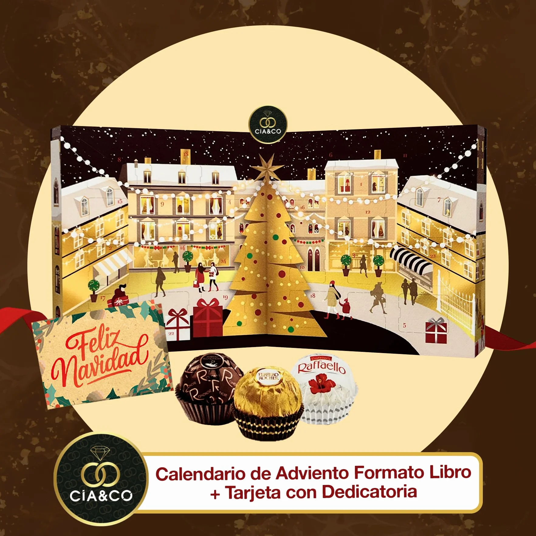 FERRERO COLLECTION Calendario de Adviento 2025 24 Bombones Gourmet 271 g Edición Premium Navideña