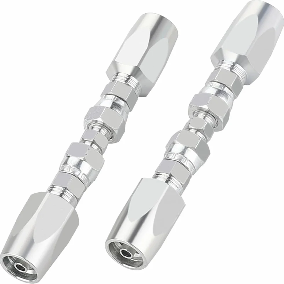 Kit de reparación de mangueras hidráulicas de 2 piezas, reutilizable, 2 núcleos, accesorio de reparación hidráulica 1/4