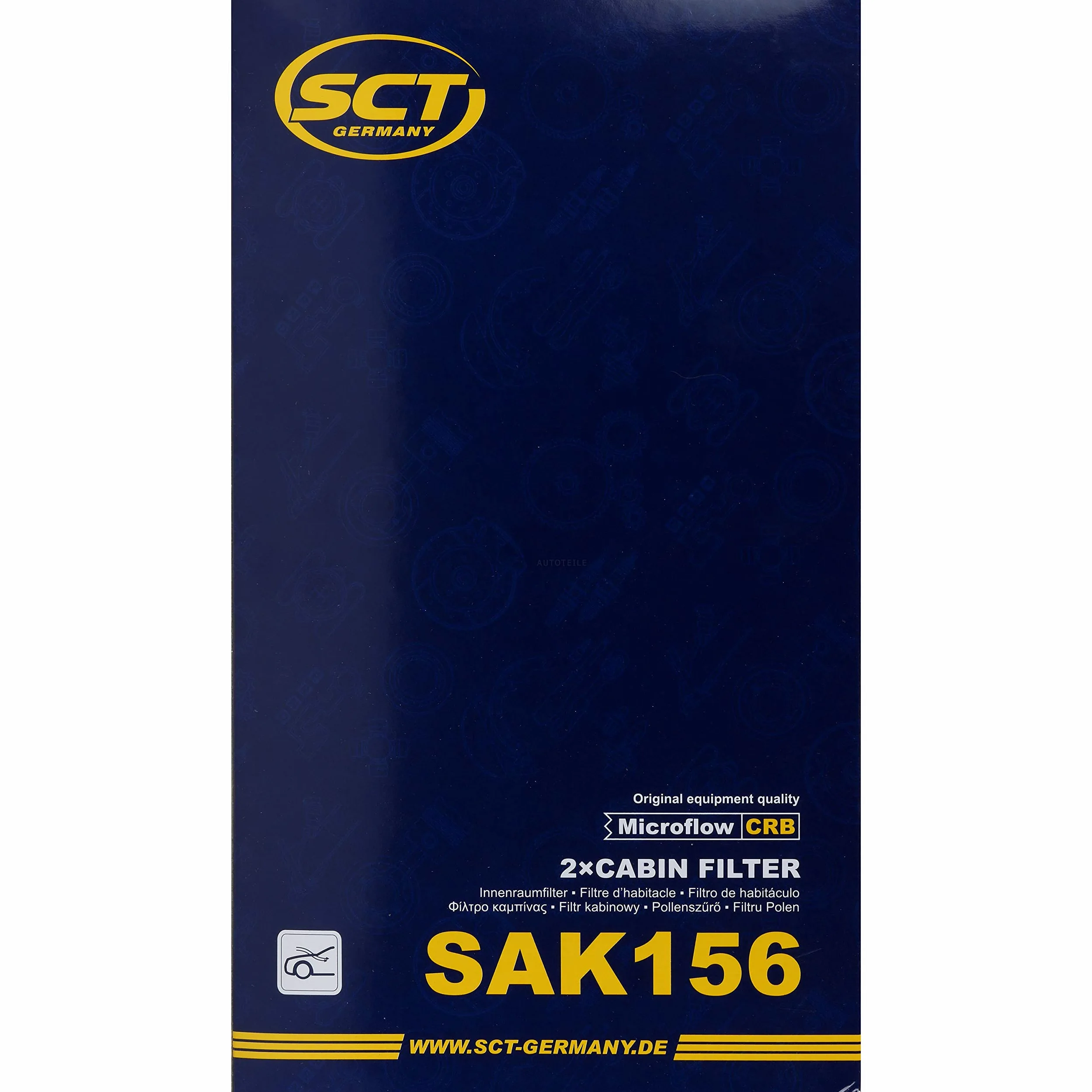 QR-Parts Juego de 5 filtros originales SCT 85499931 SAK 156 para habitáculo de polen