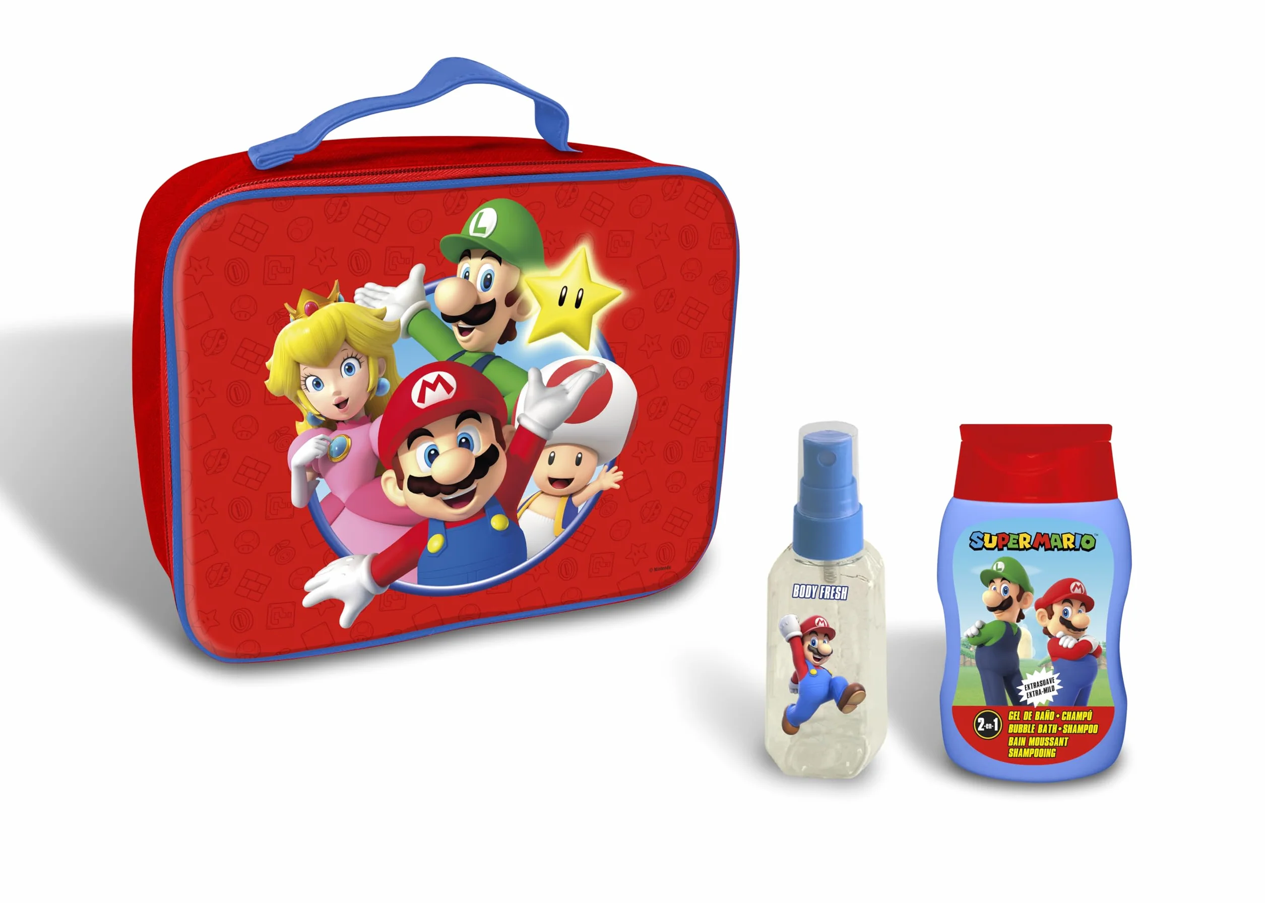 Super Mario Bolsa Neceser Gel de Baño-Champu 200 ml Body Fresh 90 ml
