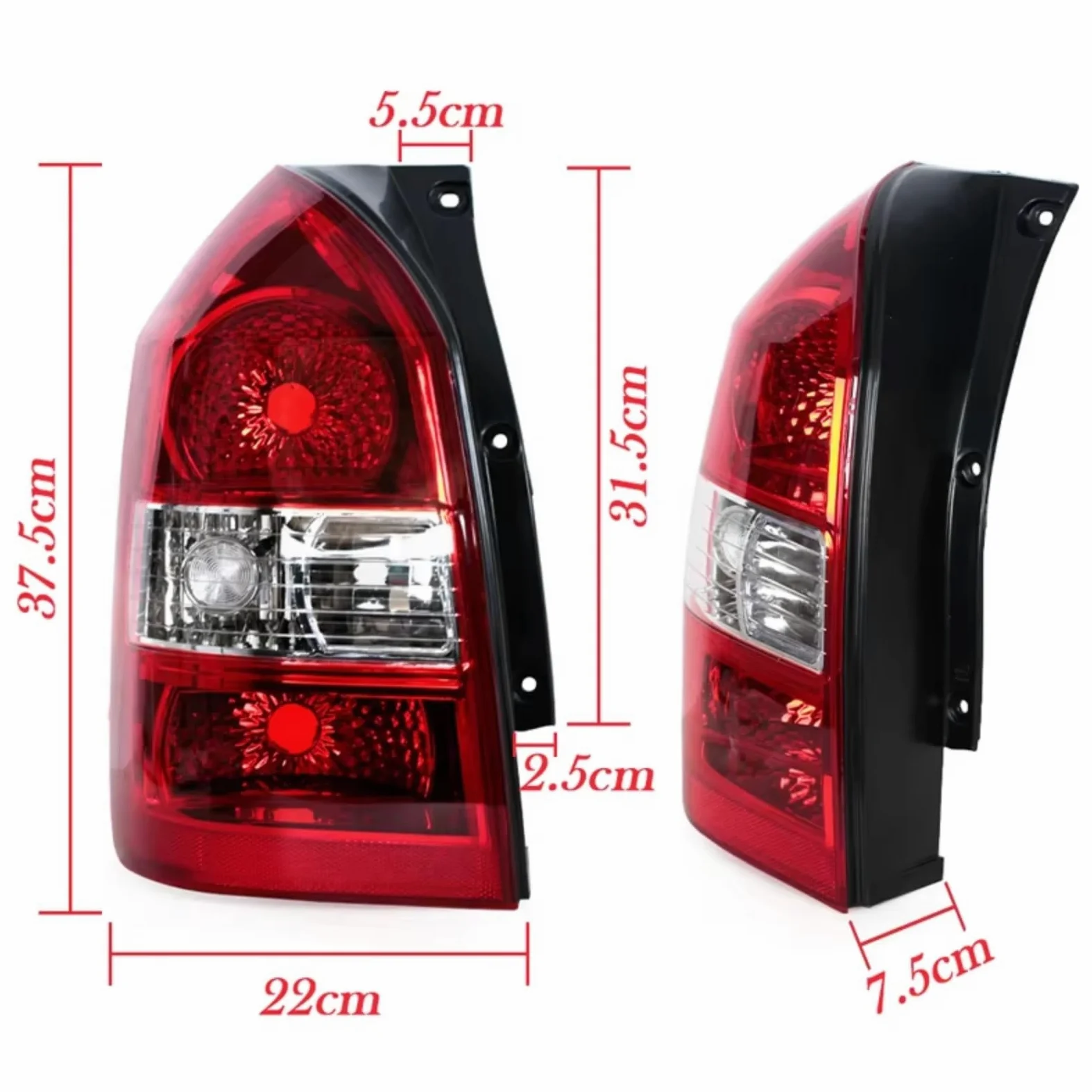 Carcasa Pantalla Freno Luz Trasera Carcasa Lámpara Marcha Atrás Sin Bombilla 1024836 Compatible Con Hyundai Para Tucson 2005-2007 2008 2009 2010 Pilotos Traseros coche