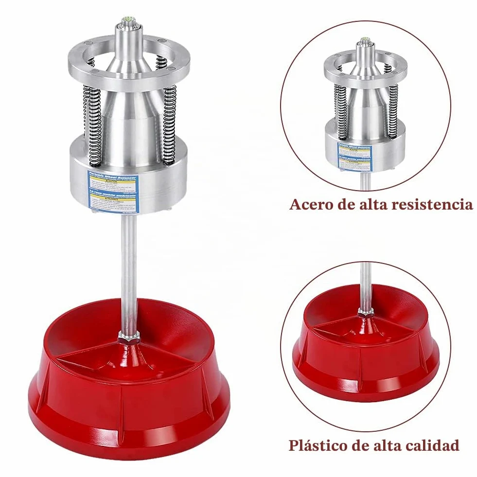 Equilibrador de Ruedas Portátil Universal para Coches y Camiones, Máquina Equilibradora Automática, Acero y Plástico