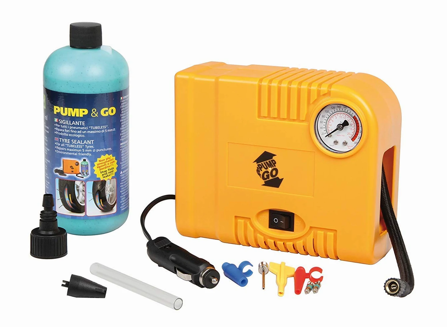 LAMPA 72153 Juego Kit de reparación de pinchazos con conector encendedor de cigarillos 500ml