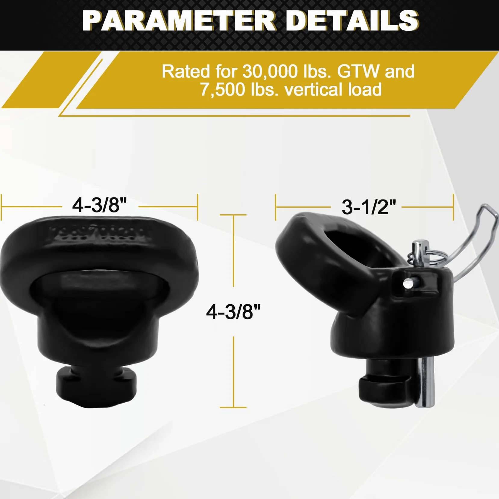 60617 Puck System - Anclajes de cadena de seguridad con cuello de cisne