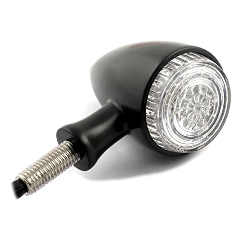 Intermitentes de moto traseros homologados Bullet LED Colorado 3 en 1 Combo, luces de posición negras. Faros para Café Racer Scrambler Bobber Custom Chopper Harley Davidson Sportster Dyna 883 1200 XL Iron Nightster Forty Eight Seventy Two Super Low Glide