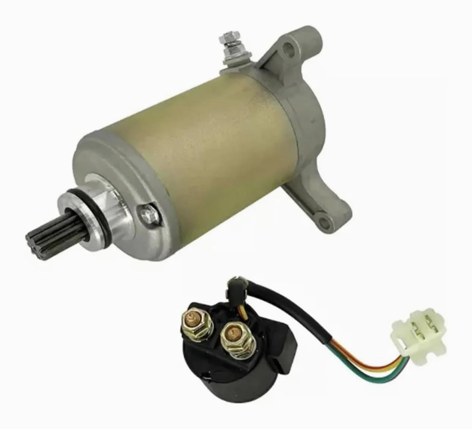 Motor Generador para Big para Bear 350 para Kodiak 400 para Raptor 350 para Warrior 350 Motor De Arranque Y Relé De Motocicleta