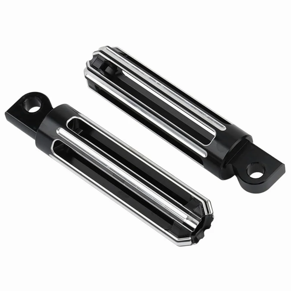 Estriberas Moto Pedal del reposapiés de la clavija del pie trasero delantero de la motocicleta de montaje macho ReposapiéS Para Moto (Color : Black White D)
