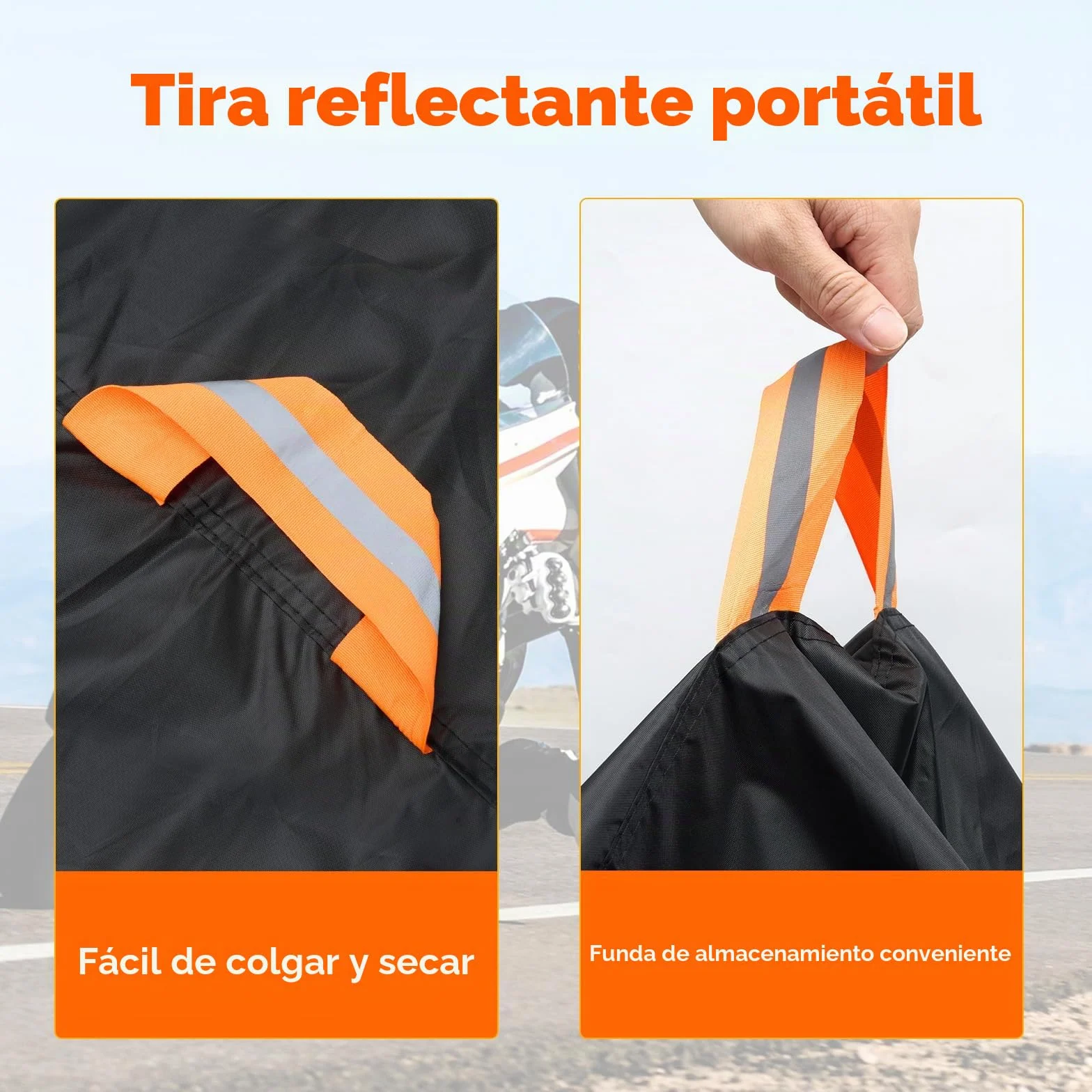 NEVERLAND Funda Moto Impermeable para Motocicleta, Funda para Motos Exterior Impermeable 295 x 110 x 140 cm Tejido Oxford 210D Cubre Moto Exterior Interior, Cubierta para Motocicleta Scooter(XXXL)