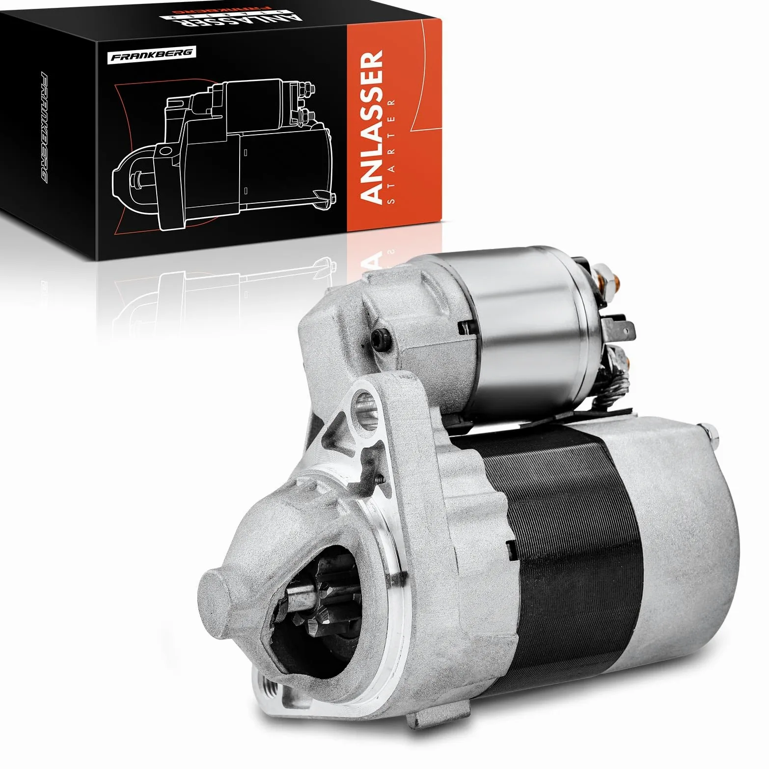 Frankberg Motor de arranque para automóvil Gasolina 0,8 KW/12 V/8 dientes Compatible con Micra III K12 Note E11 NE11 Micra II K11 Micra C+C III K12 Replace# 33080