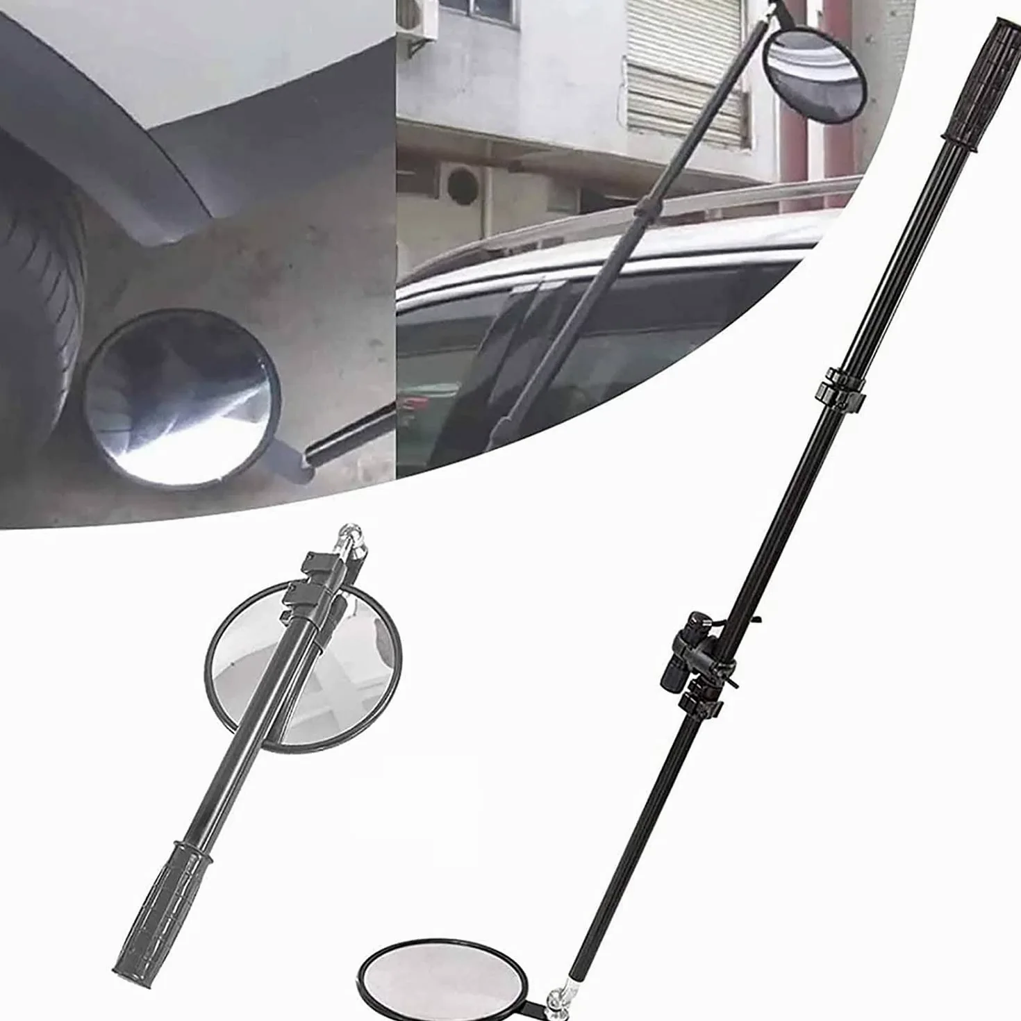Espejo de inspección de Bajos de vehículos Home Care, con luz LED, Espejo de inspección de Bajos, Mango retráctil Ajustable de 50 a 110 cm, inspección de automóviles, máquinas, almacenes, SCH,