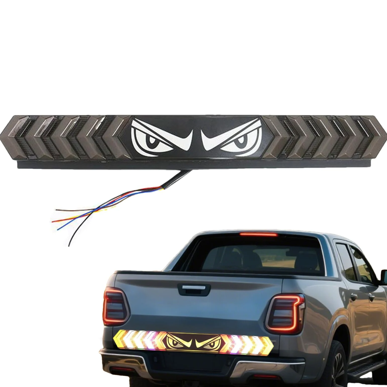 Tira de luz trasera LED,Tira LED Retrovisor - Indicadores Dirección Diseño Ojos Impermeable para Carreras Camping Construcción Transporte Guía | Tira LED Luz Trasera Offroad 4x4 Carreras Construcción Trabajo Diario Para Camión Coche SUV Pickup Remolque