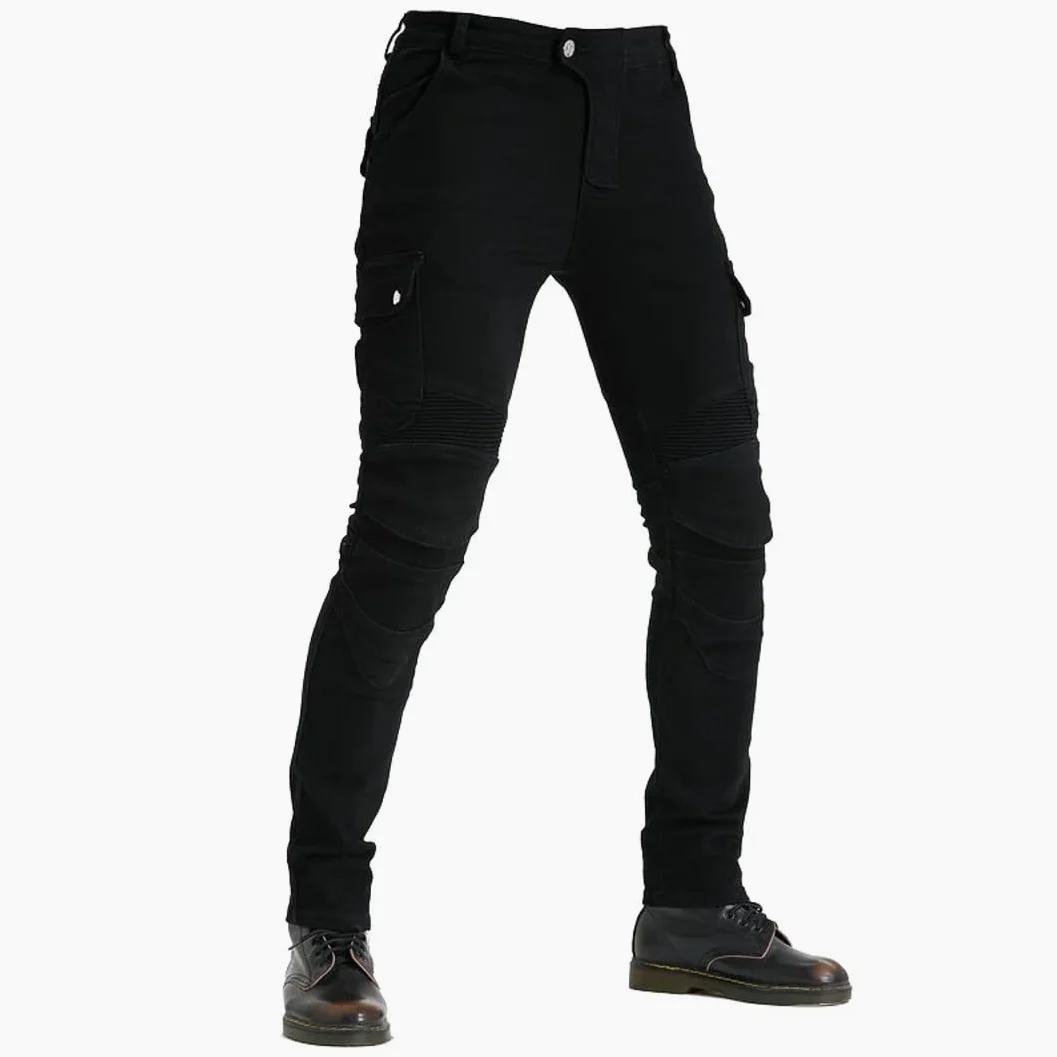 Hombre Moto Jeans Motocicleta Pantalones con Forro Protector de Aramida