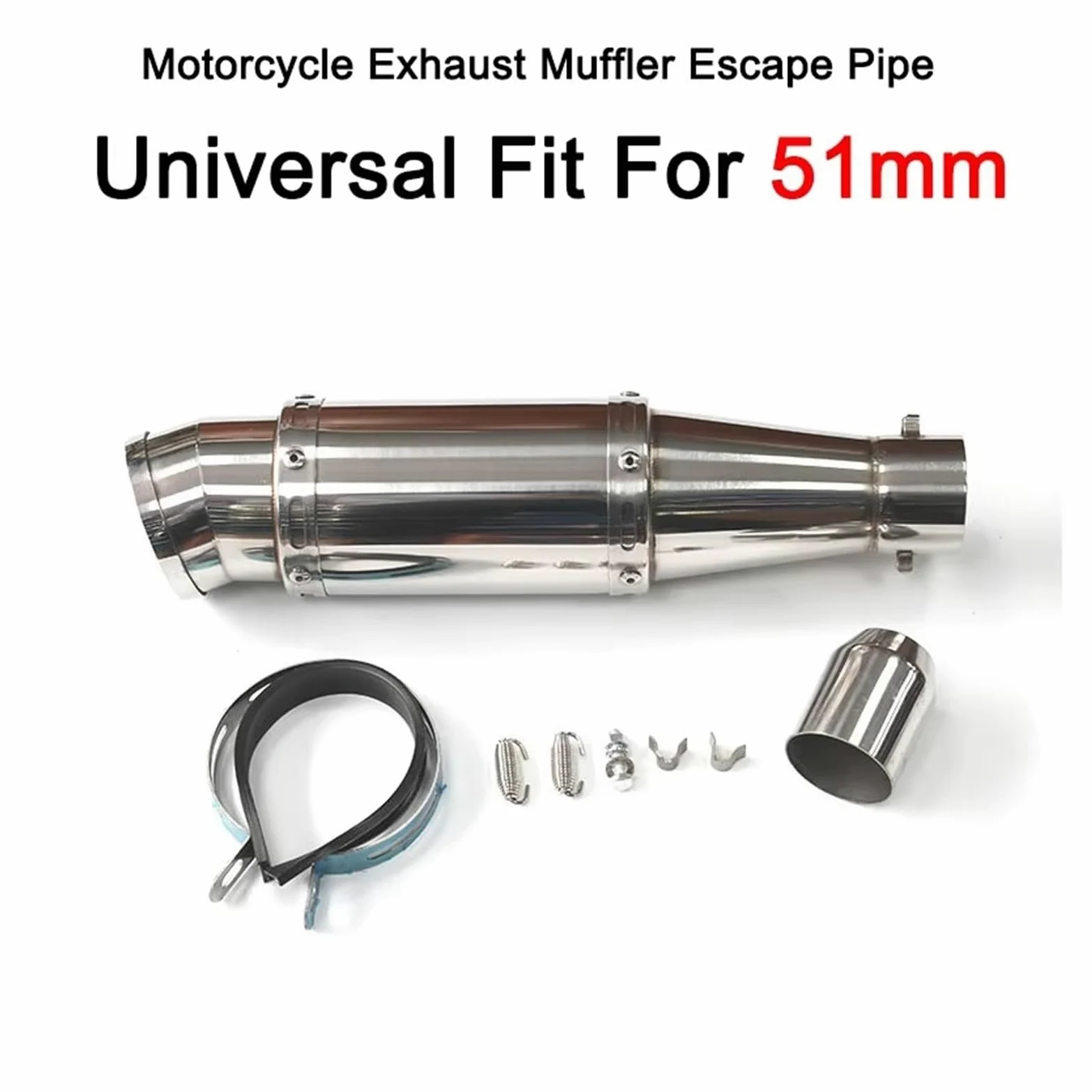 silencioso escape moto Para Z900 Para R3 Para R25 Para MT07 Para MT09 | Para R1 para Z400 para Z650 51MM escape Universal de motocicleta silenciador de escape Inox