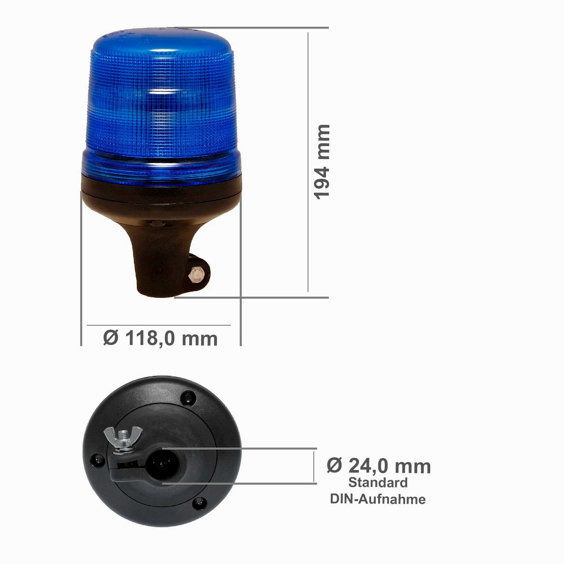 LED-MARTIN – Lámpara giratoria (Sesto – 11 Flash Patrón – Azul – Din de grabación