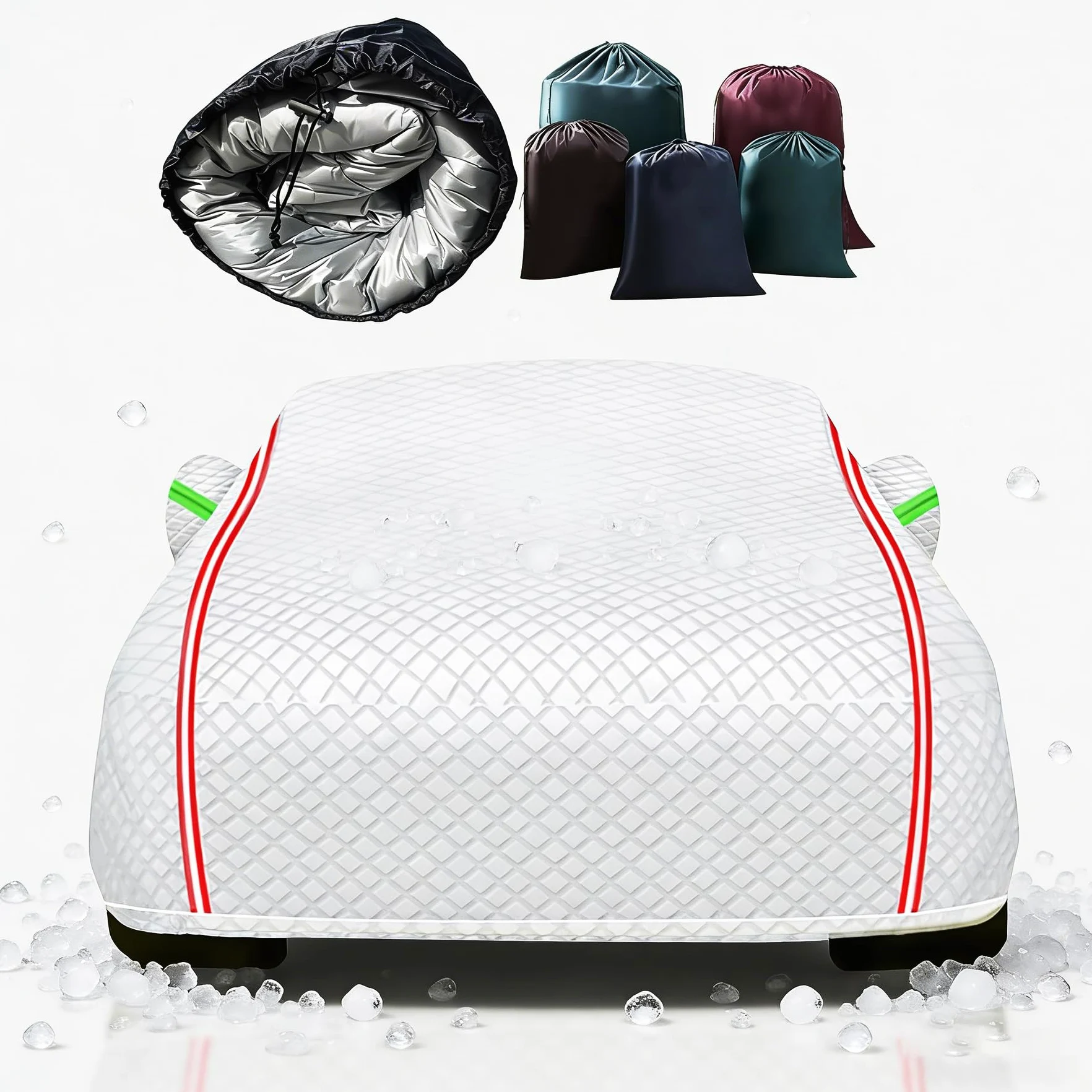 Funda para Coche Antigranizo para Mazda MX-5 NC,Impermeable Funda Completa para Coche con Cremallera,Transpirable Antipolvo A Prueba de Nieve Cubierta Completa