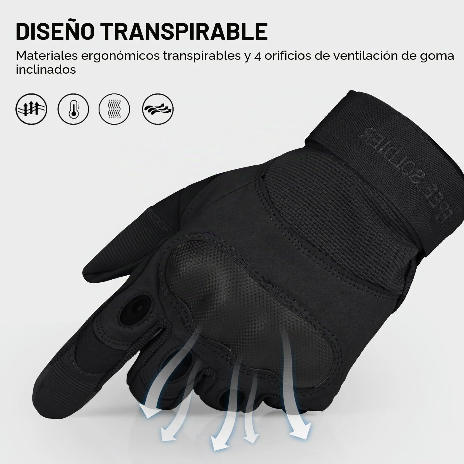 FREE SOLDIER Guantes Moto Verano Hombre Tacticos Militares Combate Deportes Aire Libre Escalada Ciclismo MTB Airsoft Paintball Senderismo Trabajo
