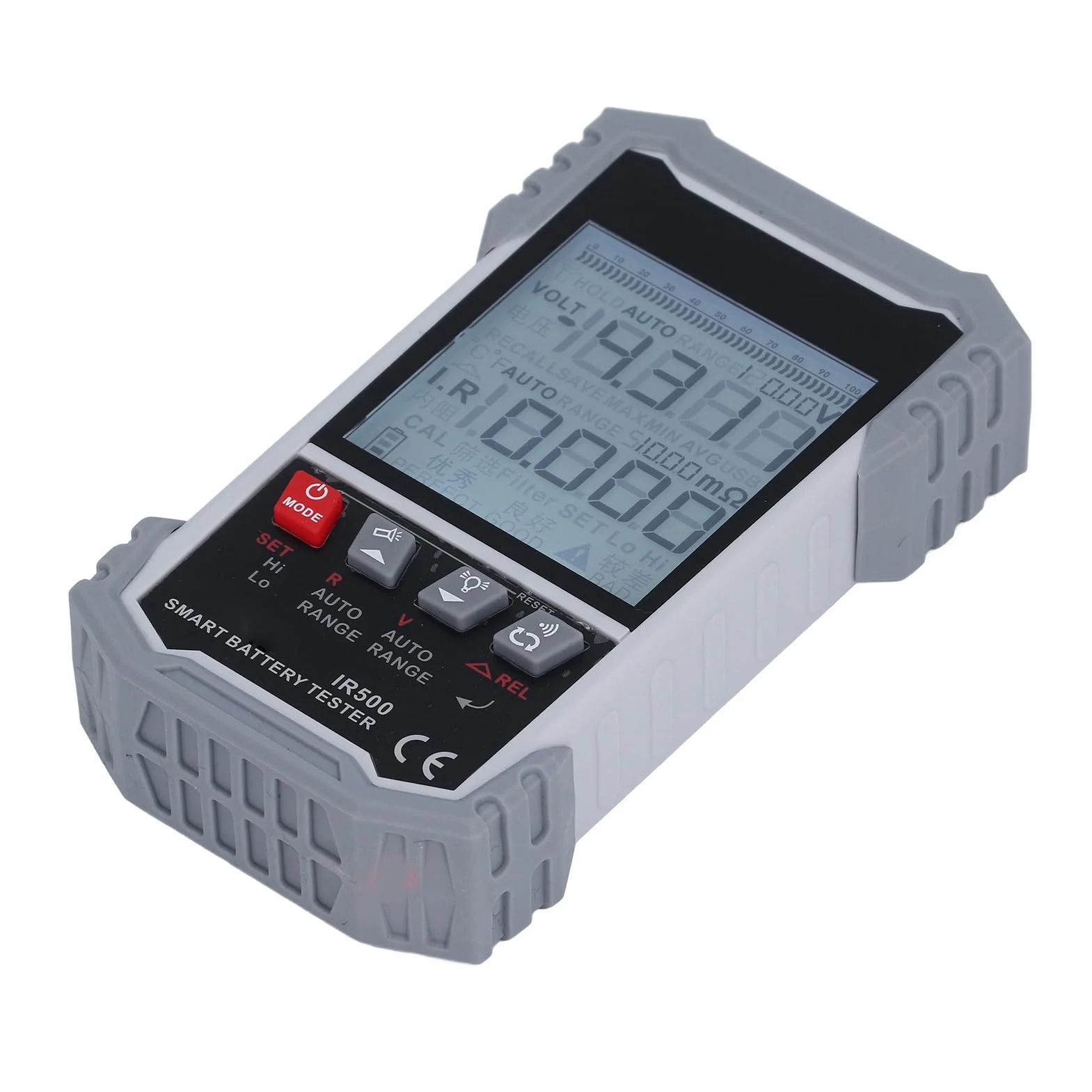 Comprobador de batería de coche con indicador TN de 32 pulgadas, DC0 V 120 V ± 0 mΩ 500 y comprobador interno para NICD
