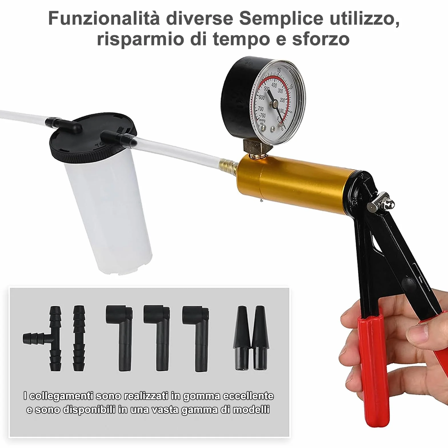 Kit profesional para purga de líquido de frenos, bomba manual para vaciar fácilmente los frenos de coche y moto