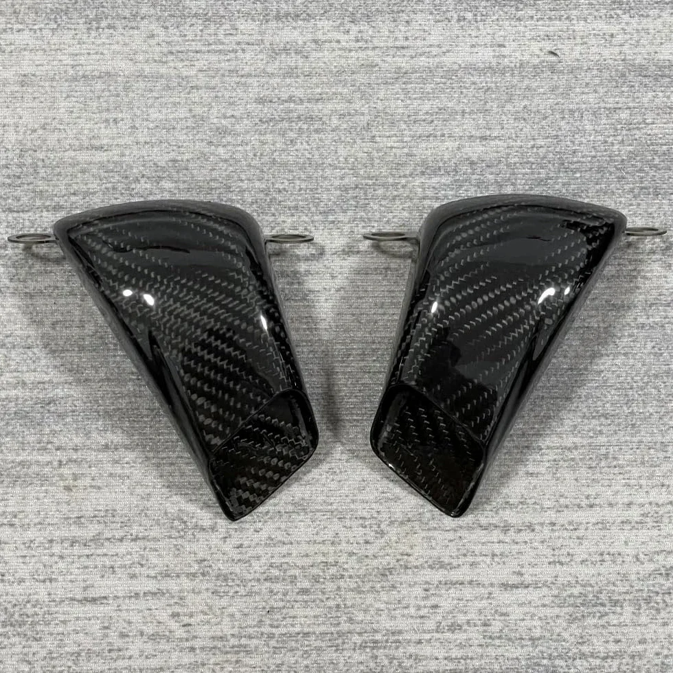 Conducto de aire Ajuste para Yamaha YZF-R7 pinza de fibra de carbono cubierta del radiador conductos de aire freno refrigeración accesorio del disipador de calor Enfriador de pinza de freno(Gloss)
