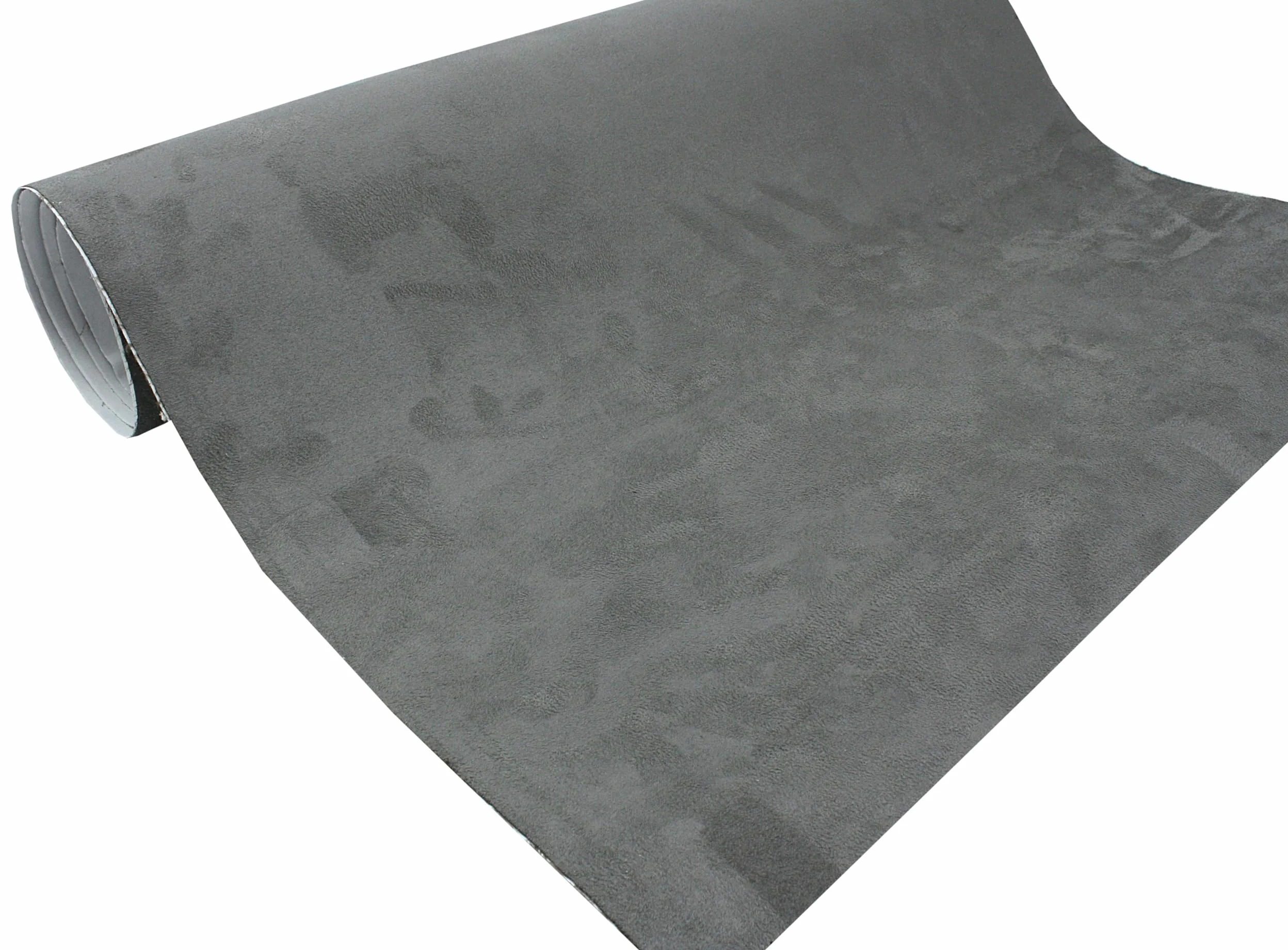 Lámina autoadhesiva de microfibra con aspecto de ante para coche (350 x 140 cm, gris)