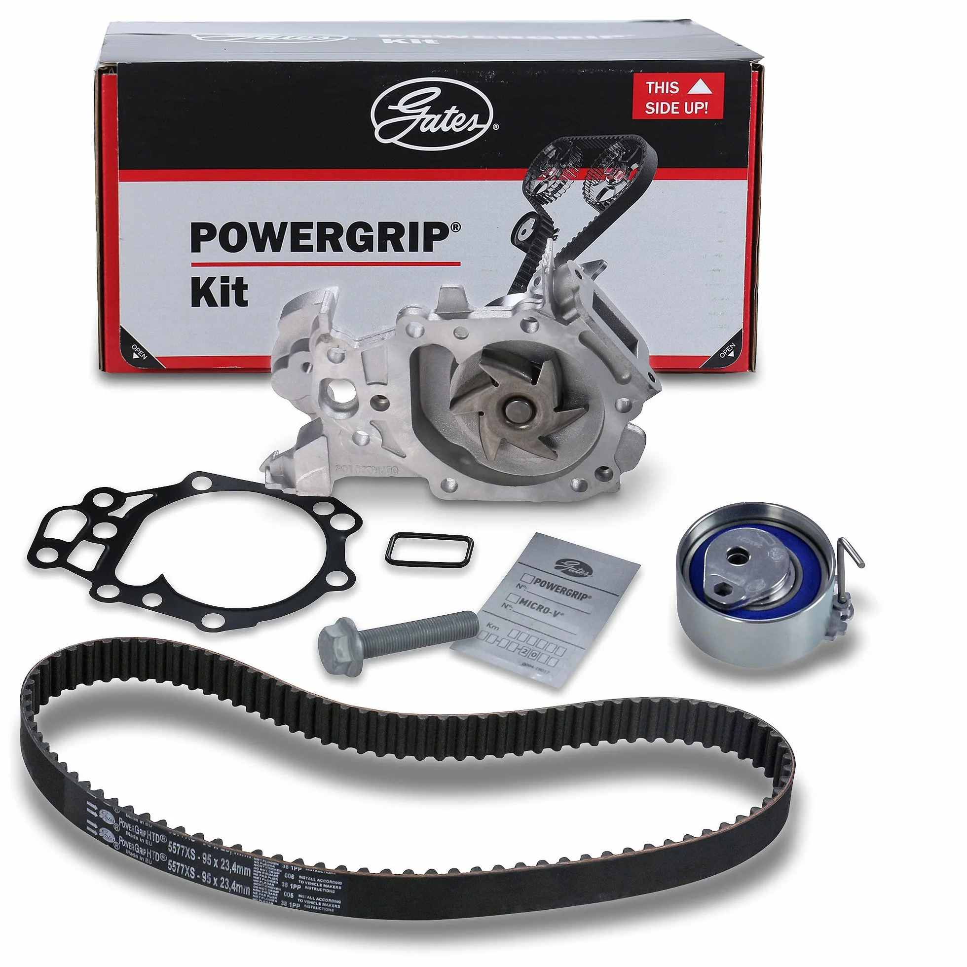 GATES KP25577XS Bomba de agua + kit de correa de distribución Número de dientes: 95 23,4 mm con bomba de agua Compatible con RENAULT Clio IV Grandtour KH Clio IV Hatchback BH TWINGO II CN0