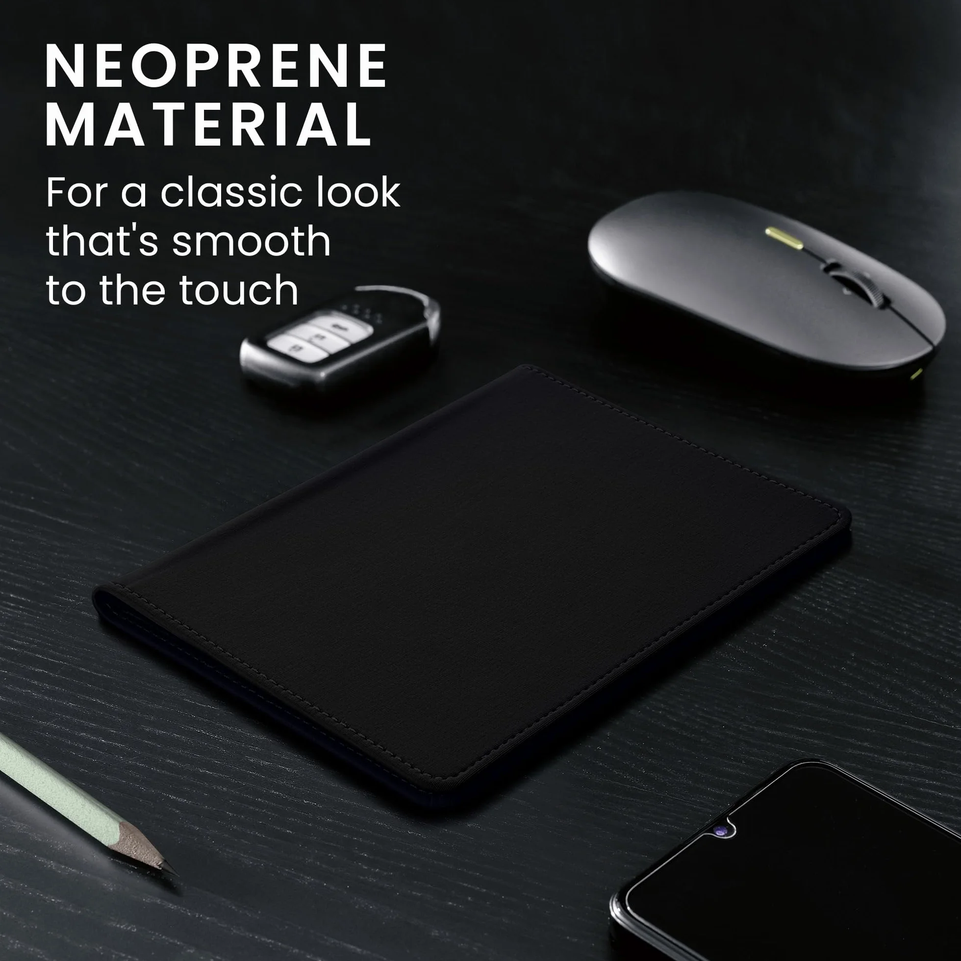 kwmobile Funda para permiso de circulación italiano - Estuche de neopreno para carné de conducir Italia 105 x 148 mm negro