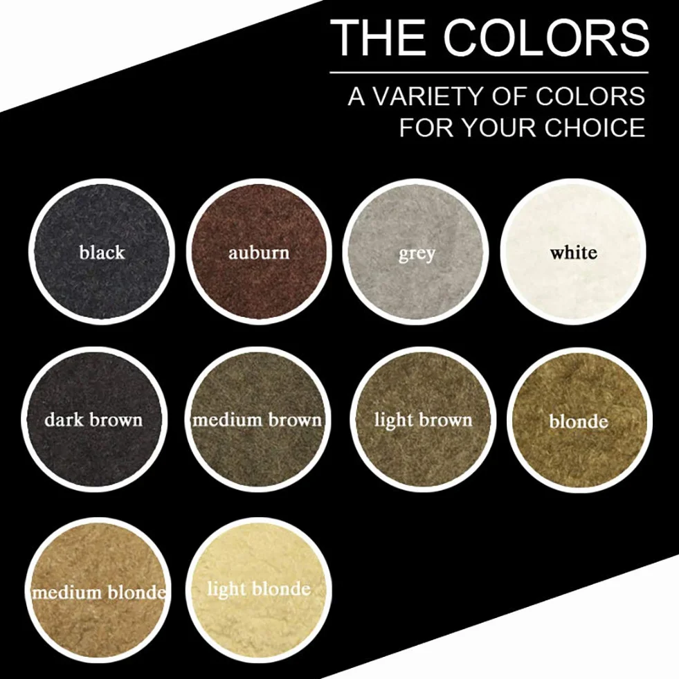 Fibras de Cabello Naturales para Cabello Fino y Escaso, Efecto Inmediato (Marron oscuro)