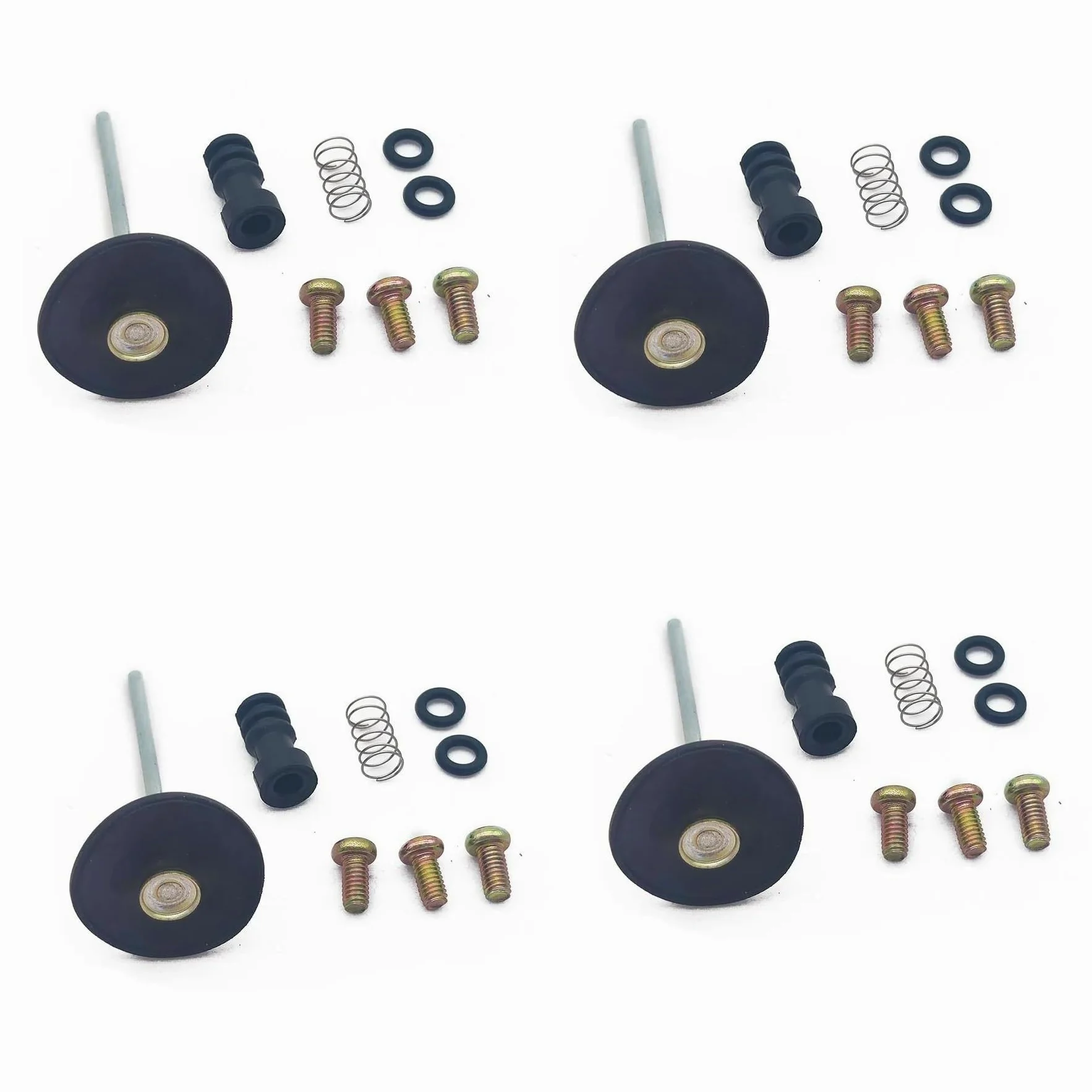 Kit De Reparación Carburador Motocicleta para Yamaha YP250 VP300 VP Majesty 125 180 250 Reconstrucción Válvulas Corte Aire Membrana Ajuste De Carburador Repuesto(4 Juegos)