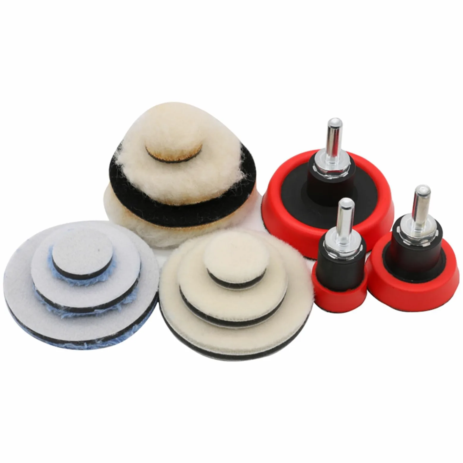 Herramientas Pulidor de Faros de Coche, Herramienta de reparación de Limpieza y Encerado de Ruedas, Accesorios de Taladro Caja Herramientas(22Pcs Set)