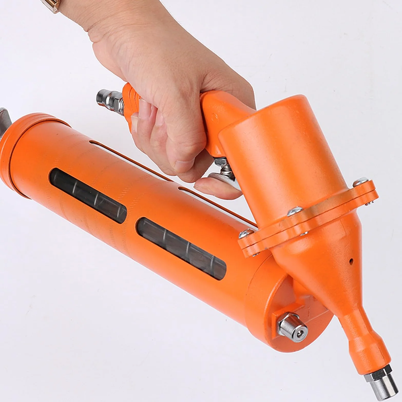 Boquilla Bomba de Engrase Grasa neumática de 500 CC para Pistola, Herramienta de Acero Pesado, Grasa para Bomba de compresor neumático Bomba de Engrase(B)