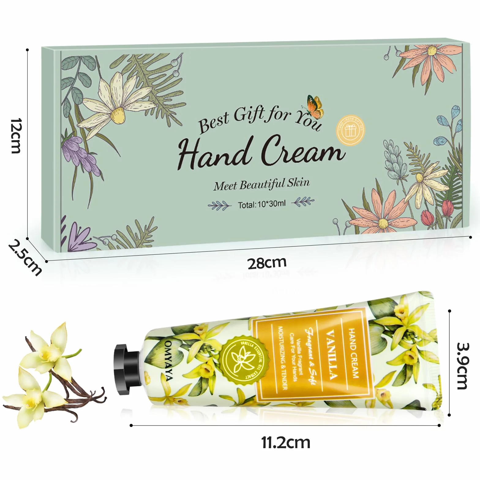 Cremas de Manos Mini Set de Regalo para Mujer 10 Unidades Crema Perfumada para Manos y Pies
