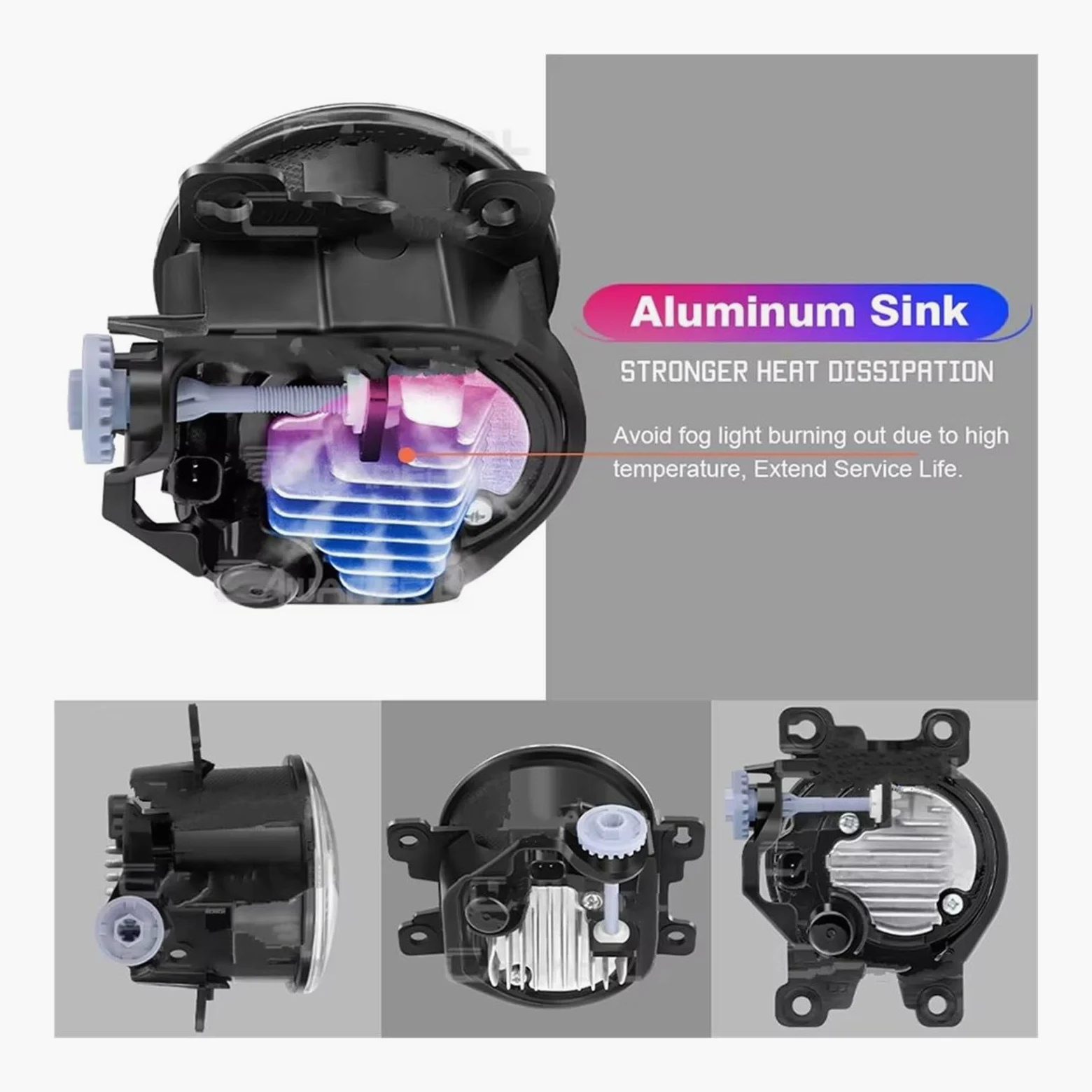 Genérico 2 Piezas Para Suzuki Para Swift Para Sport 07-20 30W 6000LM LED Antiniebla Angel Eye Diurna H11 Canbus Conjunto Lámpara Delantera DRL Faros Antiniebla