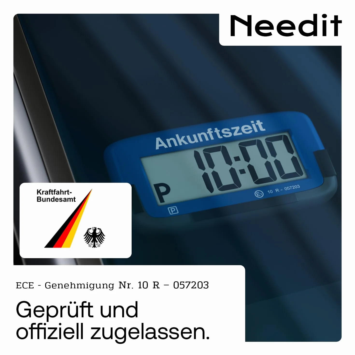 Needit Parkscheibe ParkMicro PS1800 800mm x 45mm x 10mm Autoadhesivo