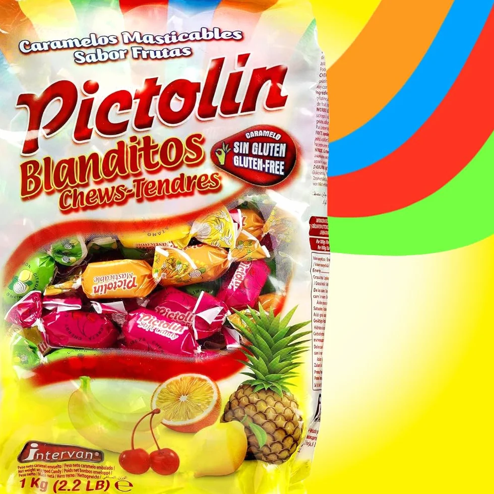 Pictolín Blanditos Caramelos Masticables Sabor Frutas Bolsa 1kg