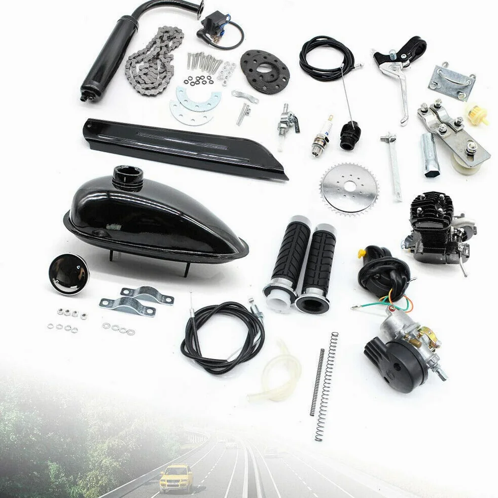 Kaibrite Motor de gasolina de 2 tiempos, motor auxiliar de 80 cc, para bicicleta de montaña, de carretera, cruiser