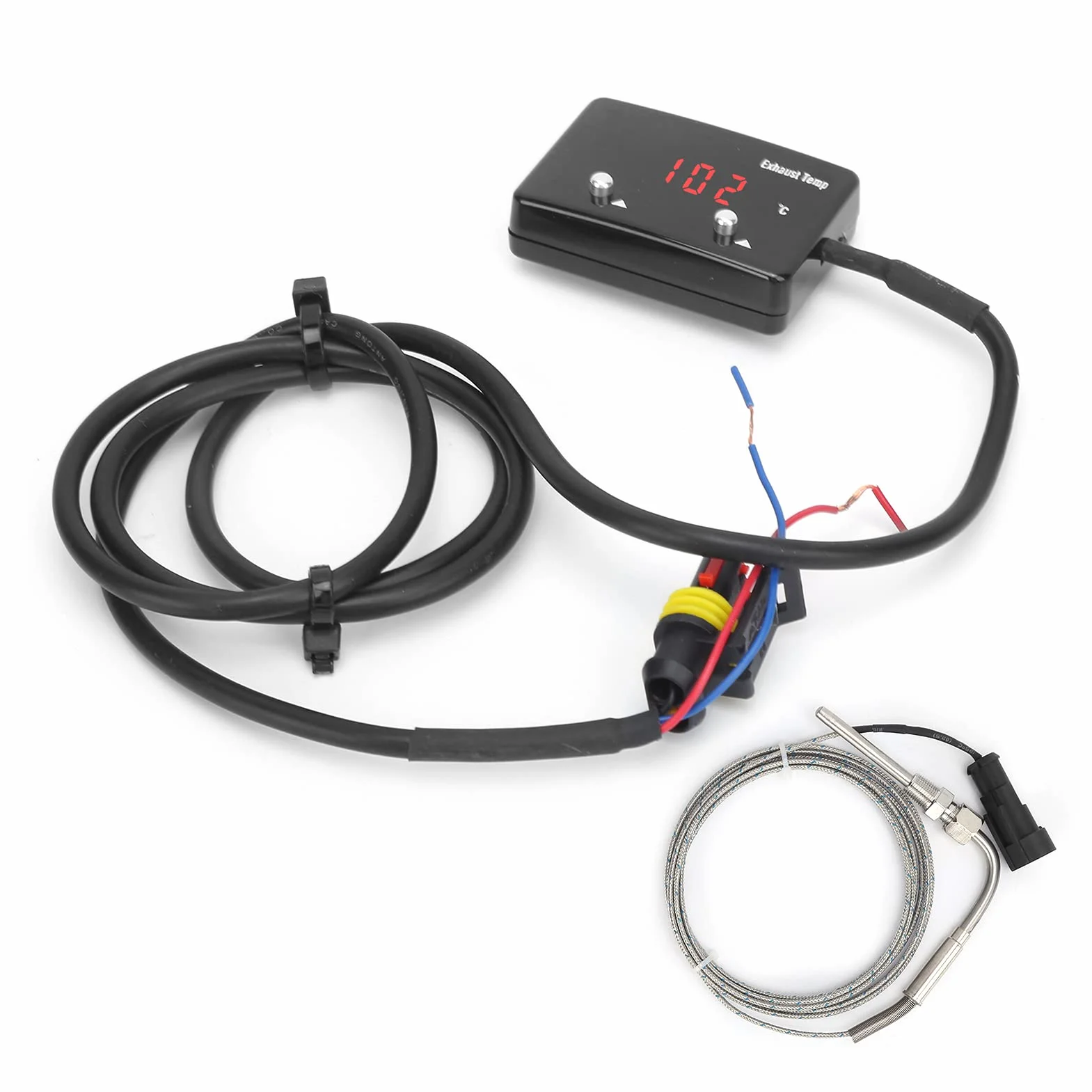 Indicador de Temperatura de Gases de Escape, Indicador LED Rojo EGT para Vehículos de 12 V