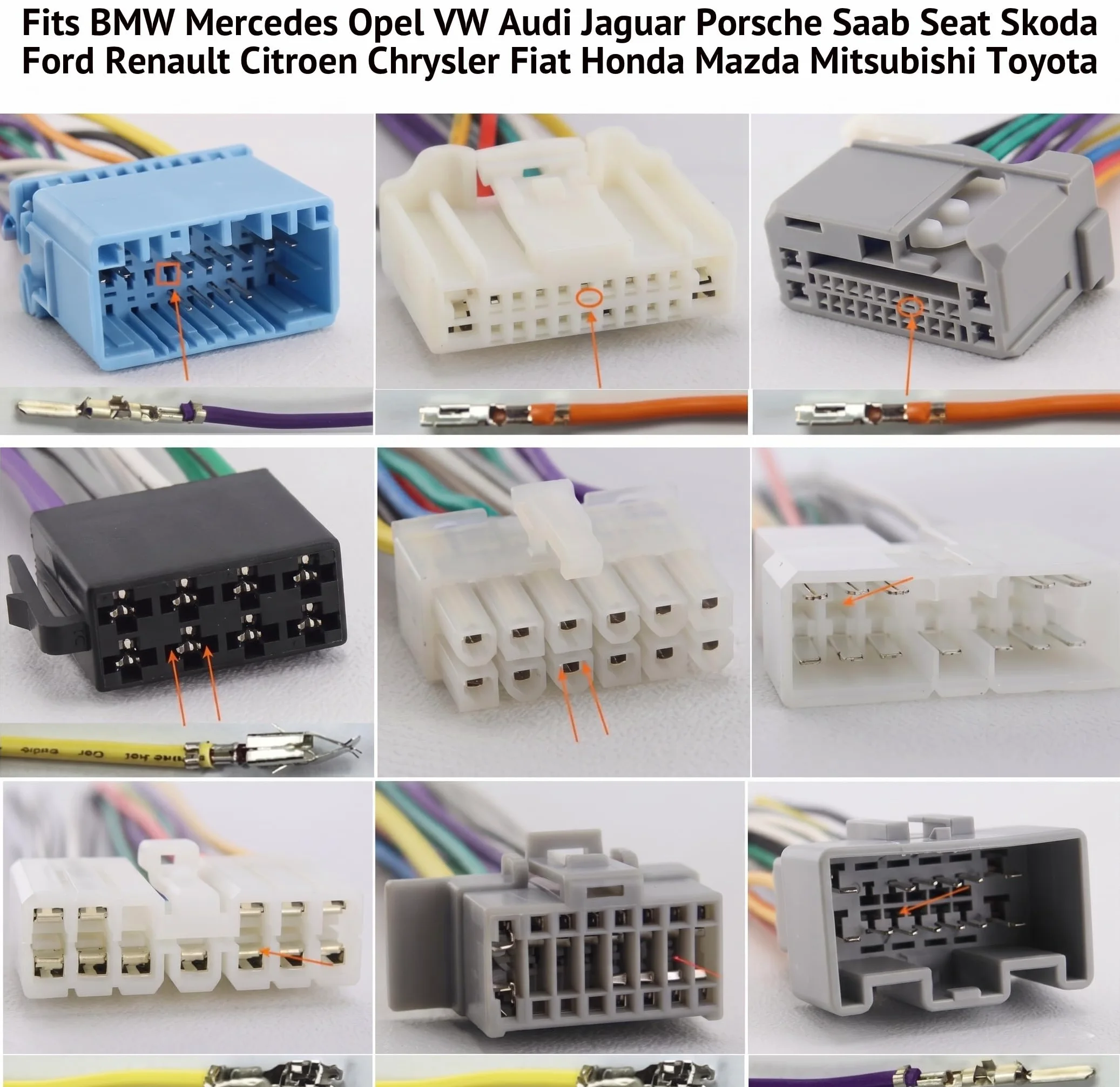 RQG Kit de herramientas de extracción de terminales, 26 piezas, kit de herramientas de extracción de pines eléctricos, universal para reemplazar y liberar conectores de arnés de cables automotrices de