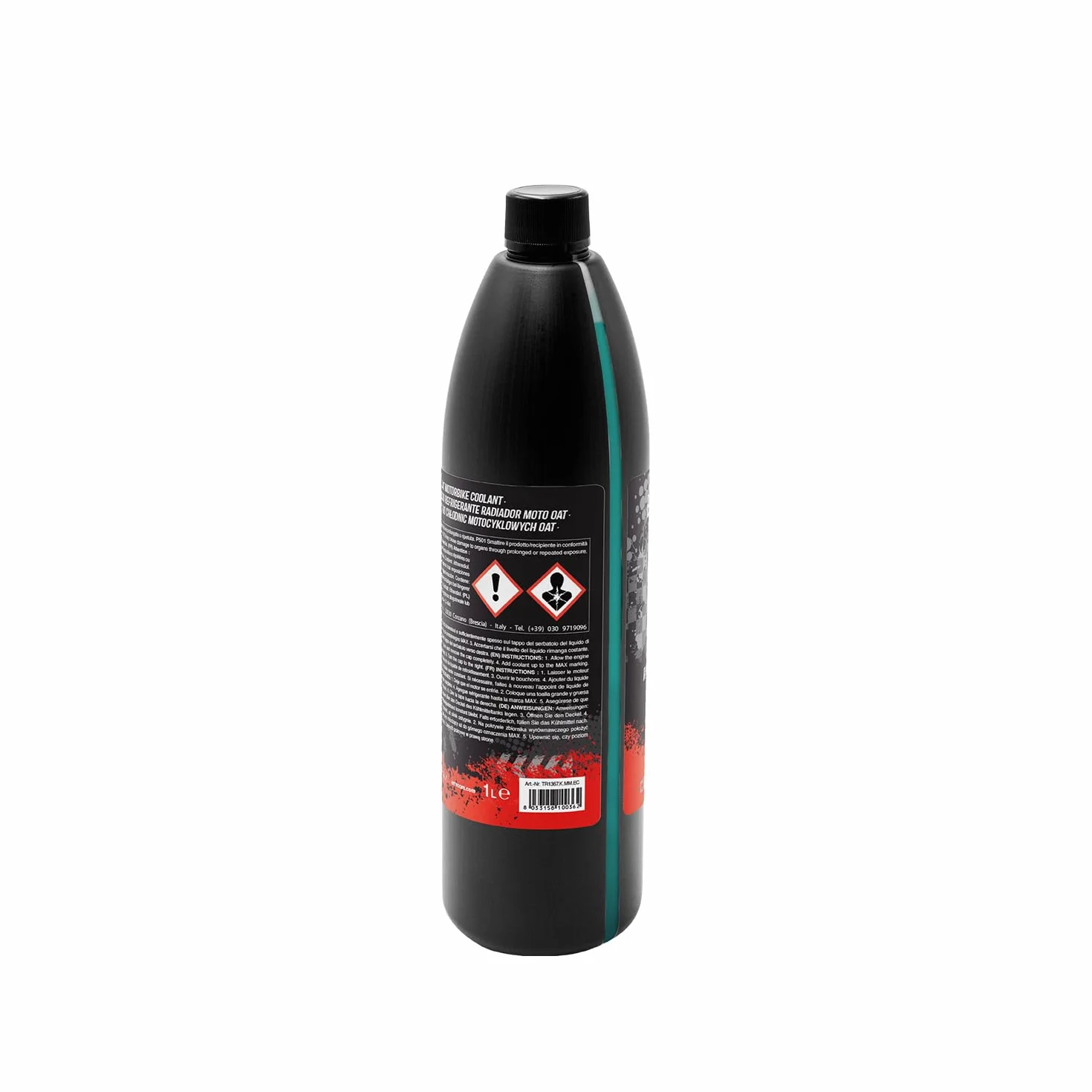 ERRECOM 1000 Miglia BKR 9202 Líquido Radiador de Moto HOAT -38 °C/+125 °C, anticongelante Listo para Usar Hybrid Oat, 1 litro – Azul