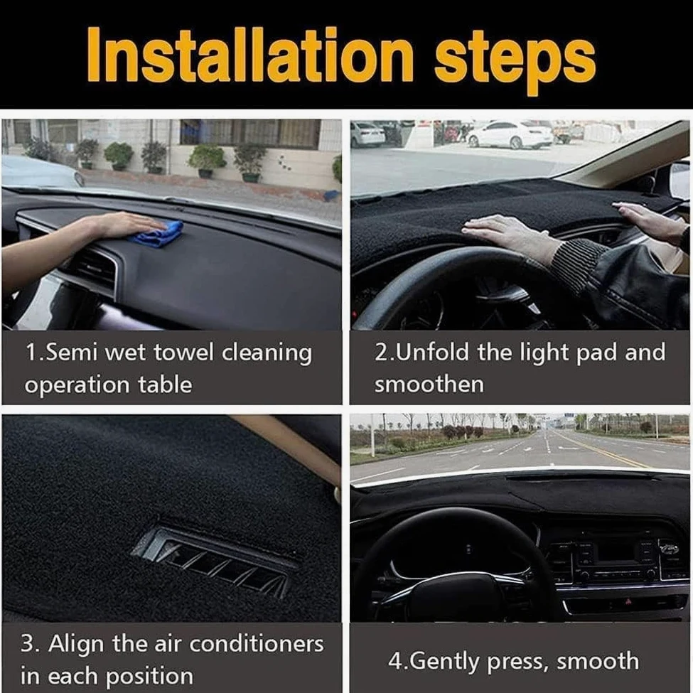 OGRAFF Almohadilla Protectora para Salpicadero,para Ford Mustang 6th Gen 2015-2019 (LHD),Protector de Panel de Instrumentos Alfombrilla Antideslizante
