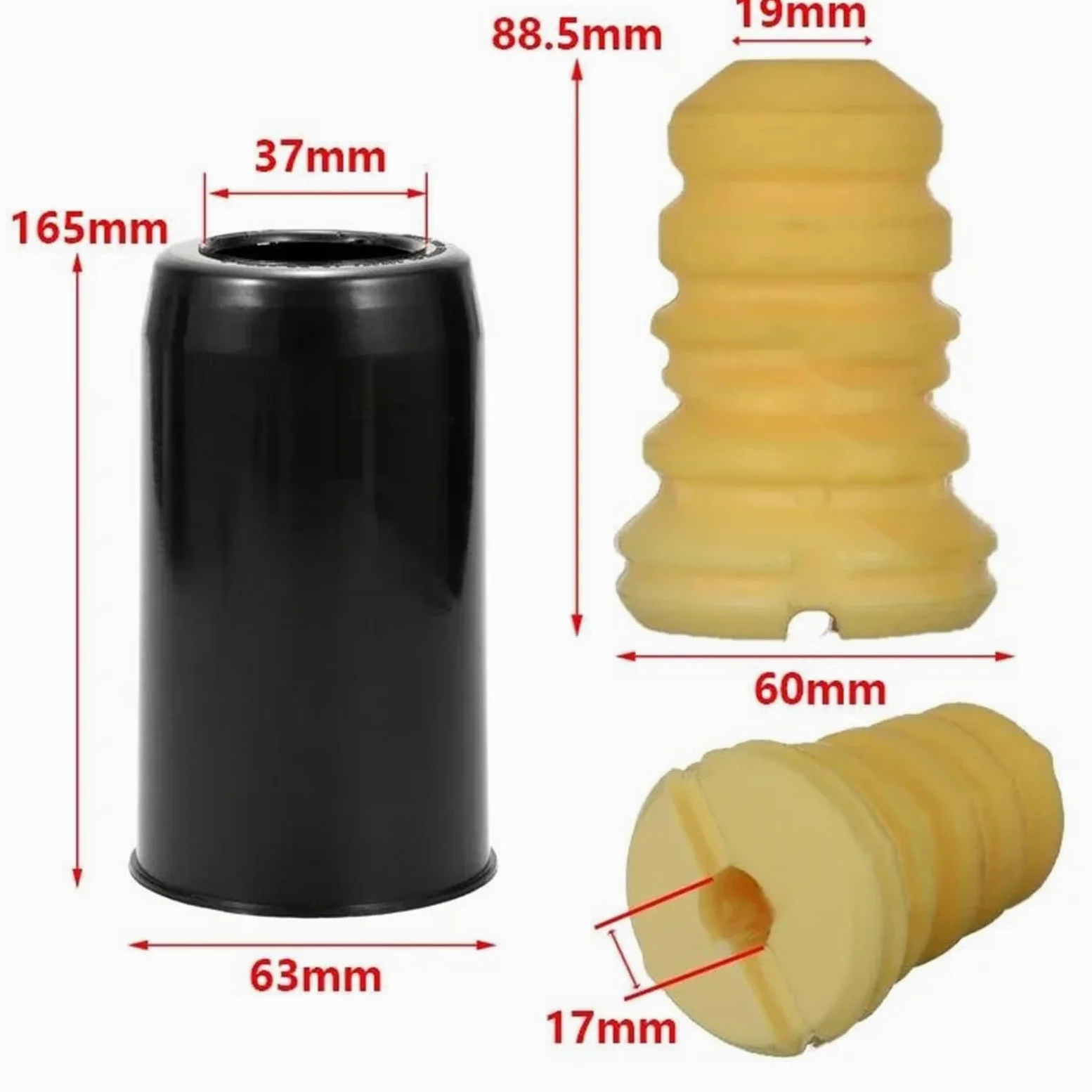 33536767334 Para E81 E82 E88 E90 E91 E92 320d 325 330 335i Parachoques De Suspensión Trasera De Coche Amortiguador De Goma Tope Amortiguadores para coche(12Pcs SET)