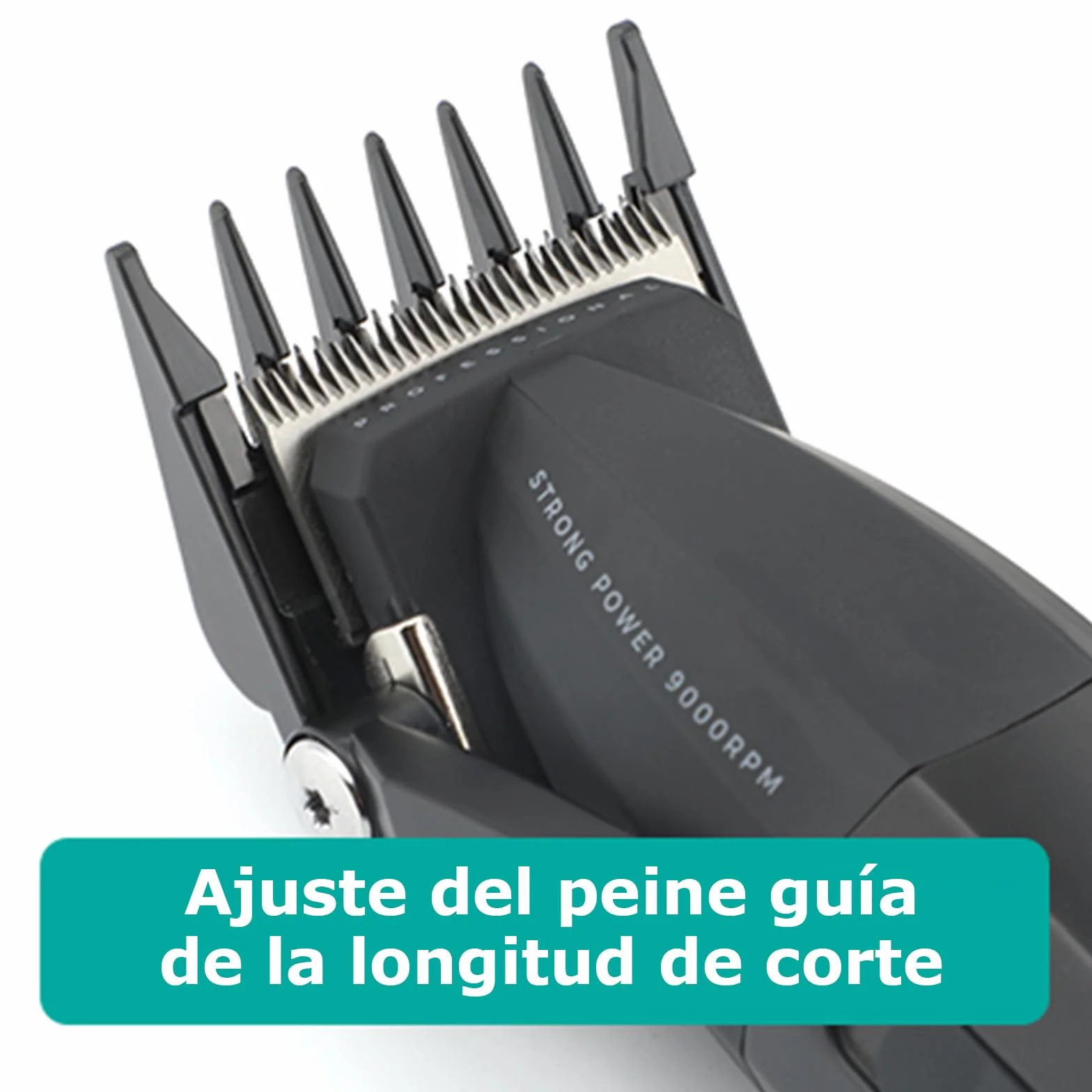 VGR 003 Cortapelos Profesional Inalámbrico, Máquina de Cortar Pelo Hombre, Cuerpo Metálico, Motor 9000 RPM, Cuchillas Cerámicas, LED, USB, Verde