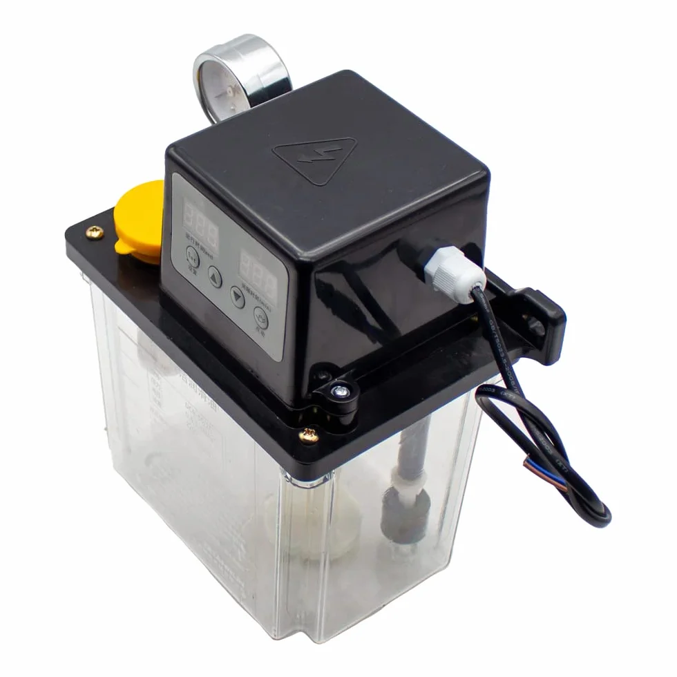 Bomba De Lubricación Automática De 220 V, Bomba De Aceite Electromagnética, Engrasador De Torno Con Pantalla Digital Dual (2L)