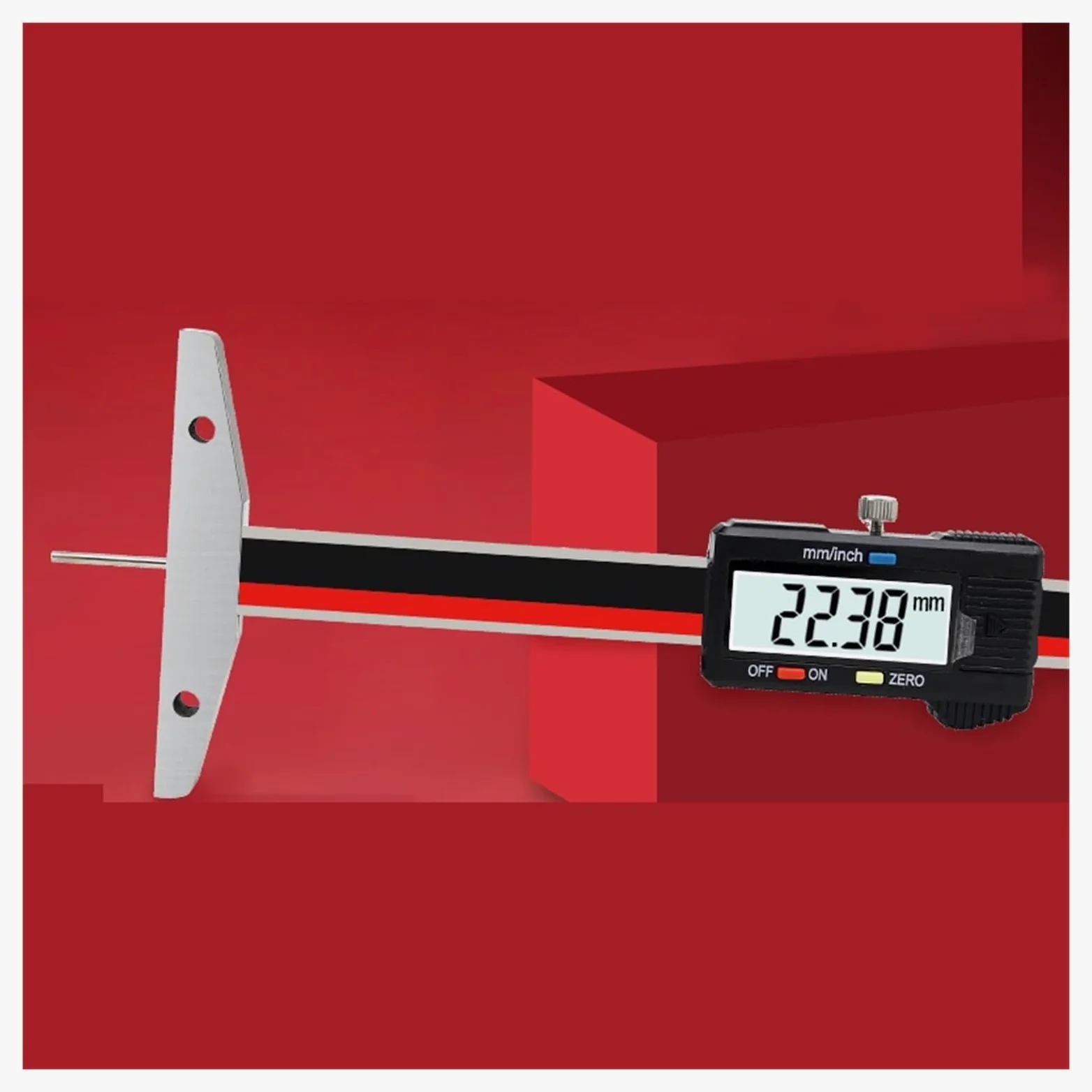 Medidor De Profundidad Digital Varilla Delgada Acero Inoxidable, Calibre Medición Agujero Pequeño Puntiagudo, Banda Rodadura Neumático MedicióN De PrecisióN(0-150mm Rod Diameter 2.0)