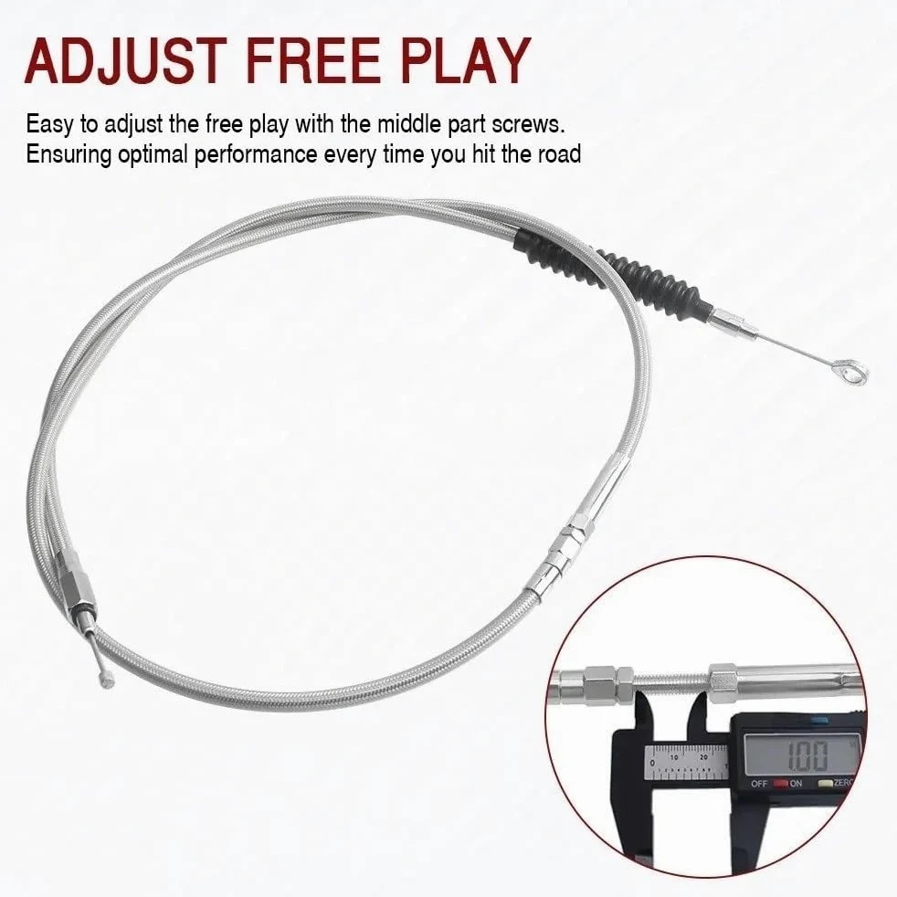 Cable de embrague acero Wolfram para motocicleta, 180CM, para Sportster 883/1200 para Super Low para Iron 883