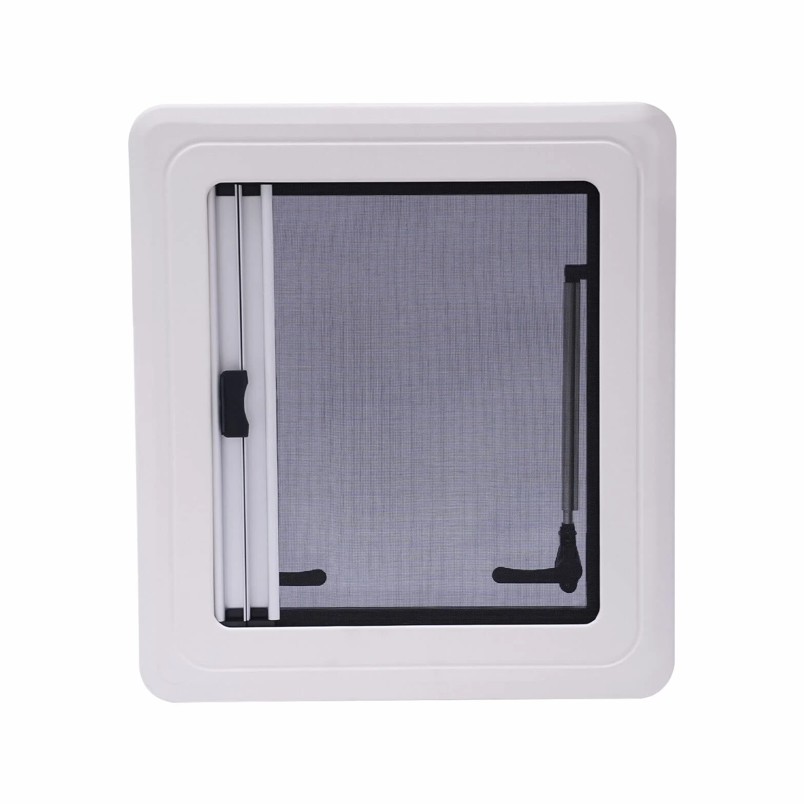 Ventana desplegable lateral, 45x50cm/90x50cm Ventana para autocaravana RV Ventana abatible externa con botón de presión para RV Caravana Camper Casa móvil con motor (45 x 50 cm)