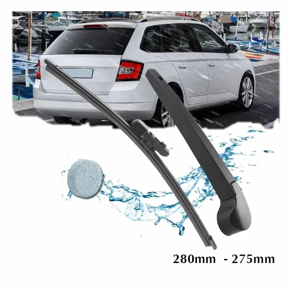 Escobilla limpiaparabrisas Limpiaparabrisas trasero para Fabia (2015 | Limpiaparabrisas trasero para Fabia (2015-), brazo de limpiaparabrisas trasero de 280 mm, estilo de coche.